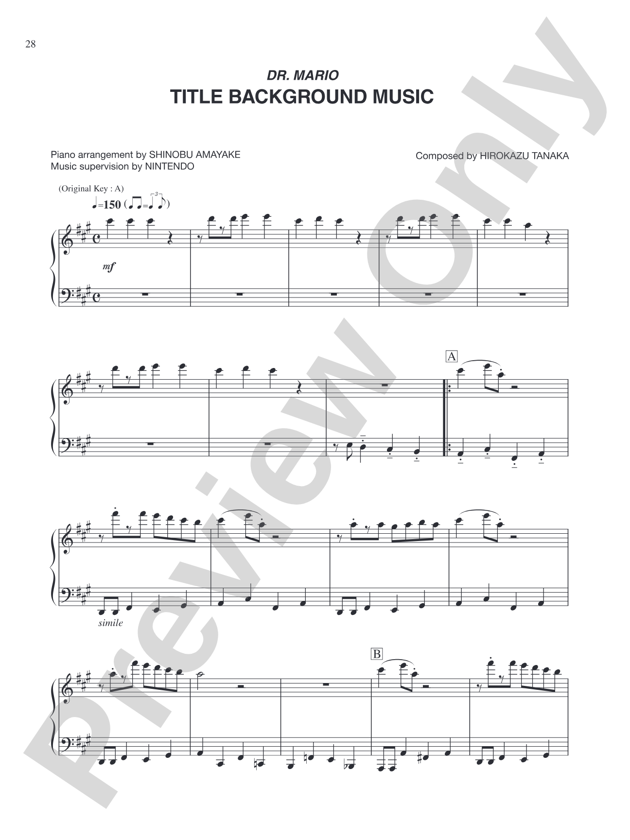 Dr. Mario Title Background Music: Piano