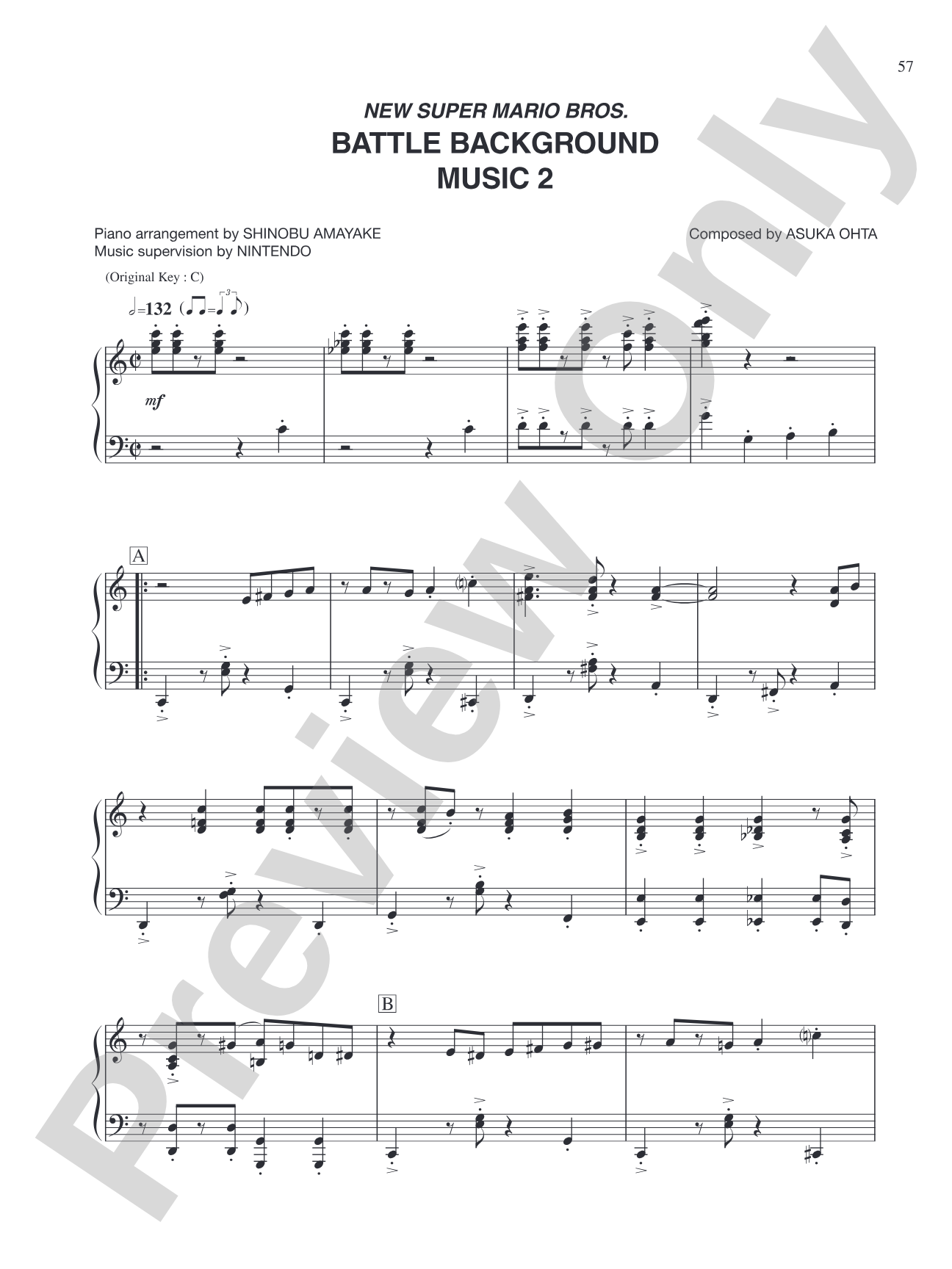 New Super Mario Bros. Battle Background Music 2: Piano