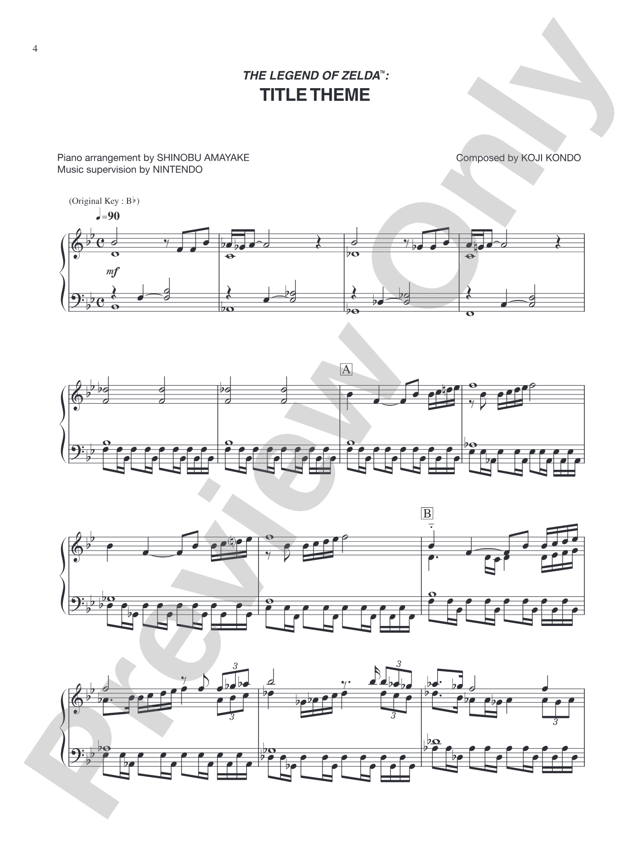 The Legend of Zelda™ Title Theme: Piano