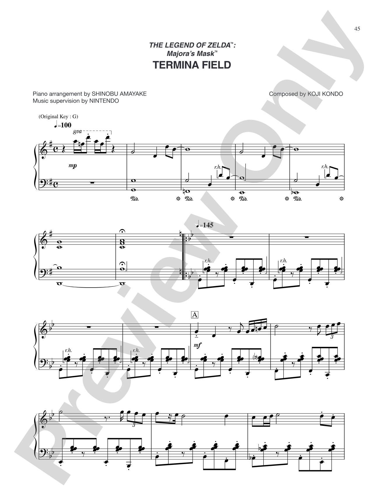 The Legend of Zelda™: Majora's Mask™ Termina Field: Piano