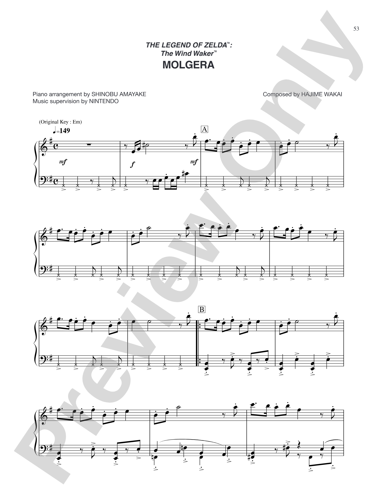The Legend of Zelda™: The Wind Waker™ Molgera: Piano