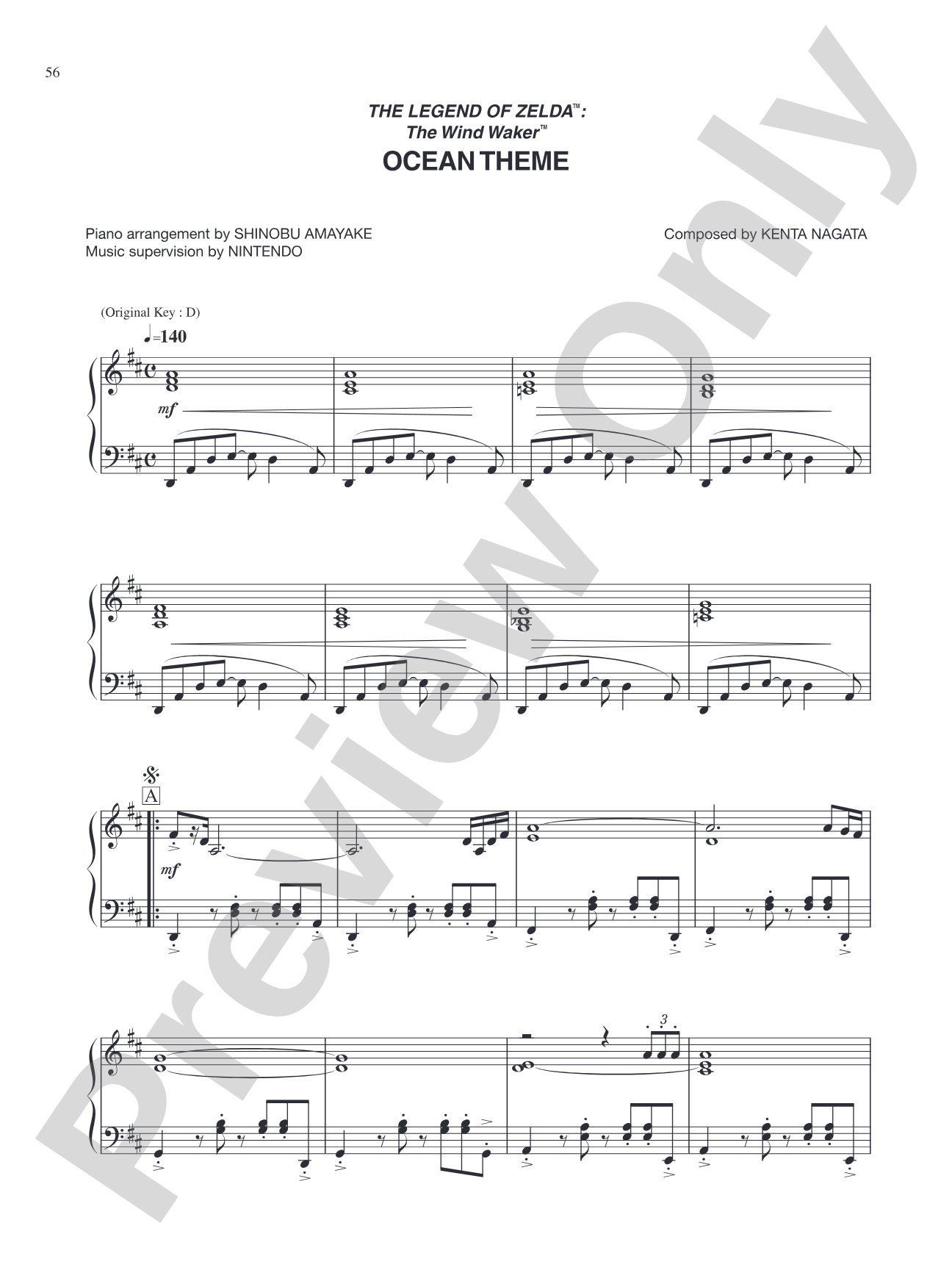 The Legend of Zelda™: The Wind Waker™ Ocean Theme: Piano