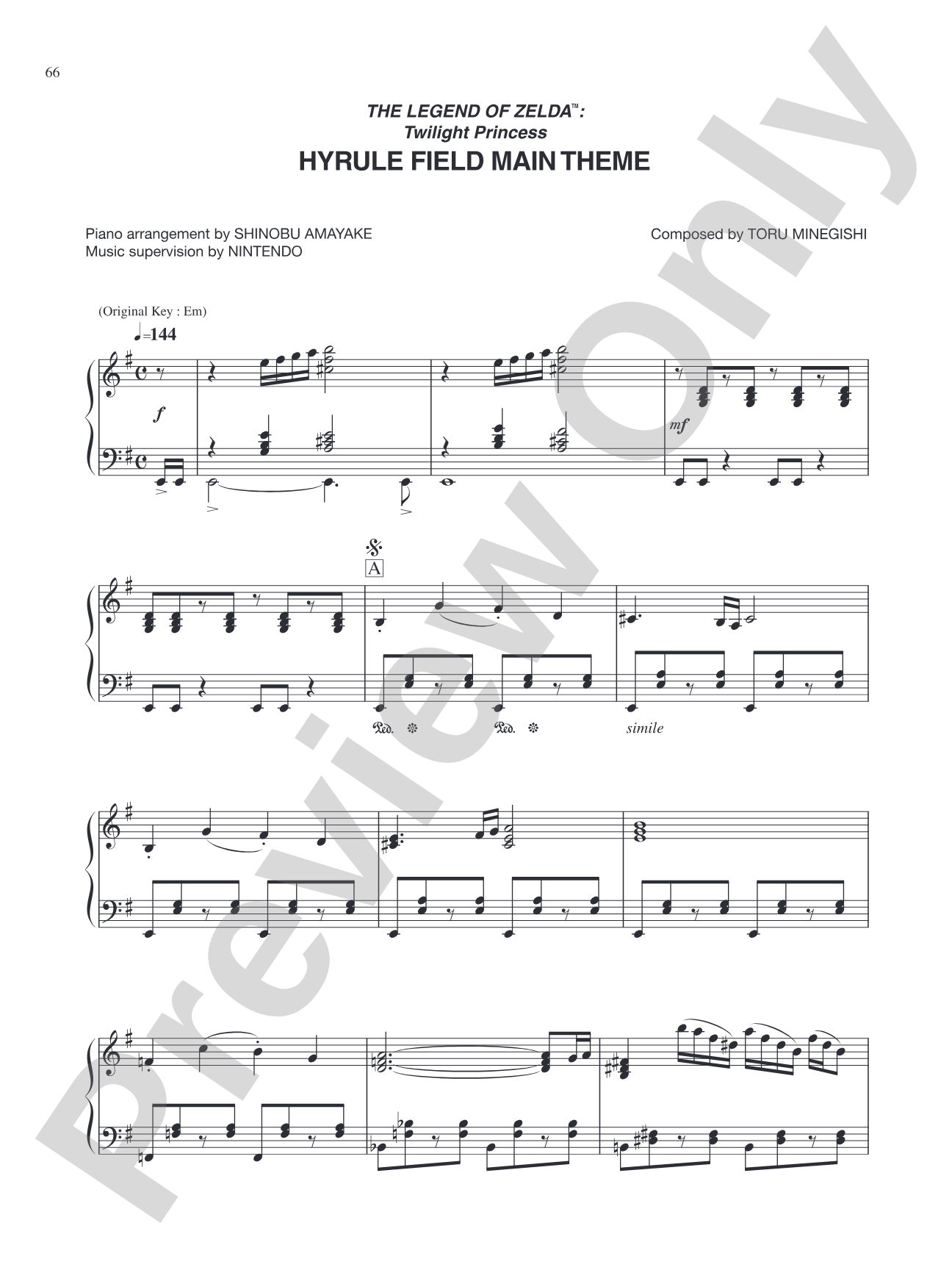 The Legend of Zelda™: Twilight Princess Hyrule Field Main Theme: Piano