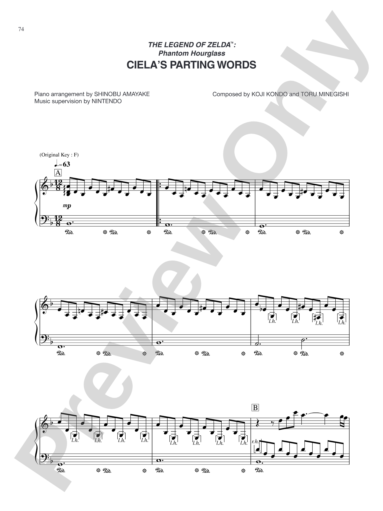 The Legend of Zelda™: Phantom Hourglass Cielas Parting Words: Piano