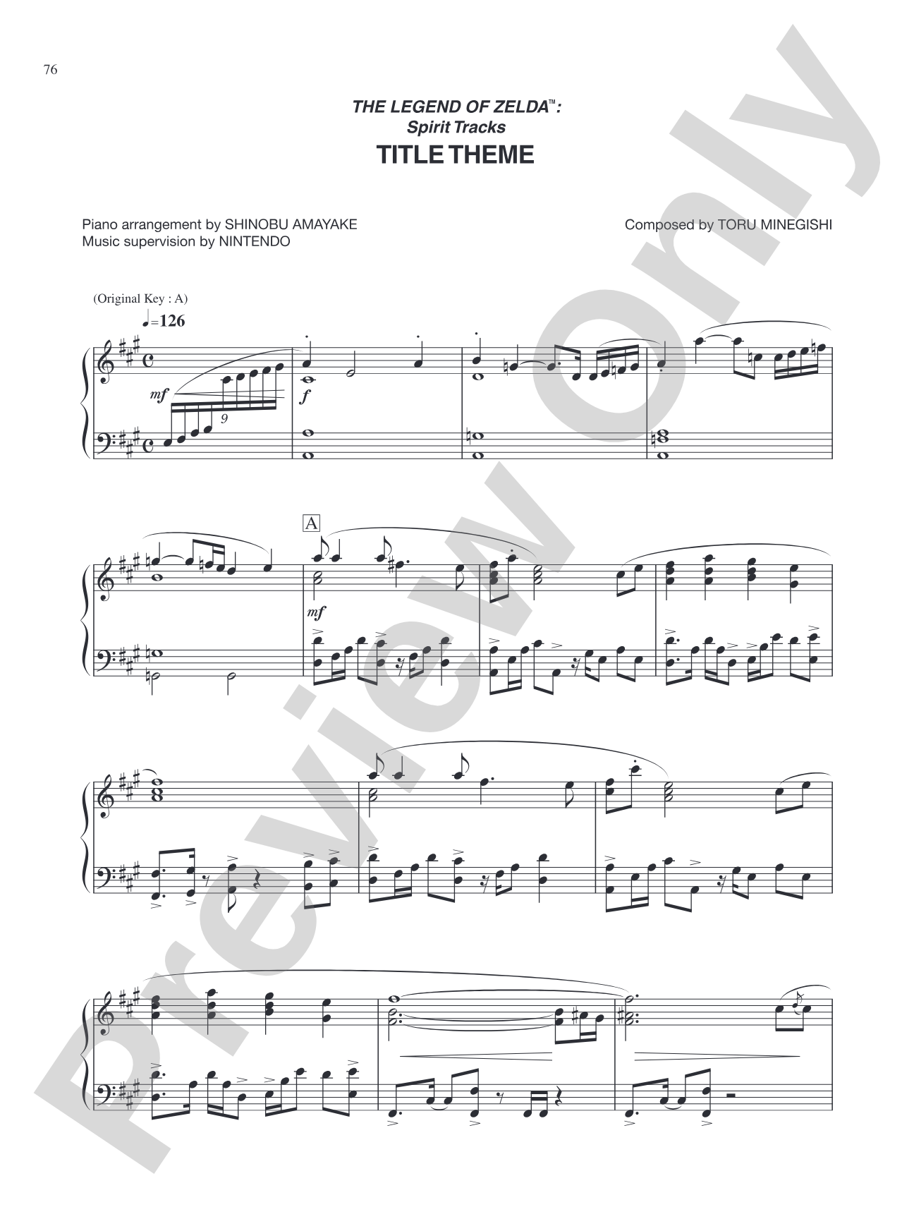 The Legend of Zelda™: Spirit Tracks Title Theme: Piano