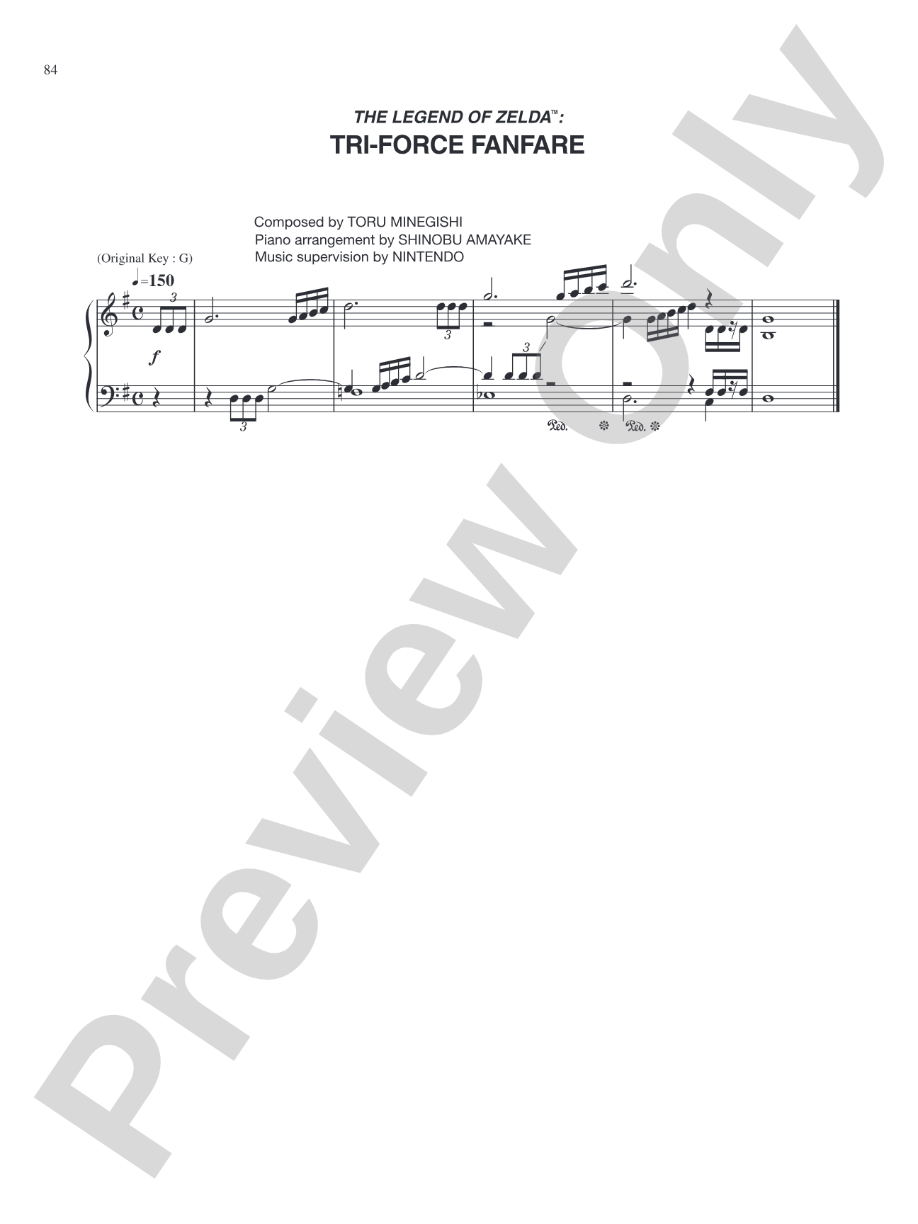 The Legend of Zelda™ Tri Force Fanfare: Piano