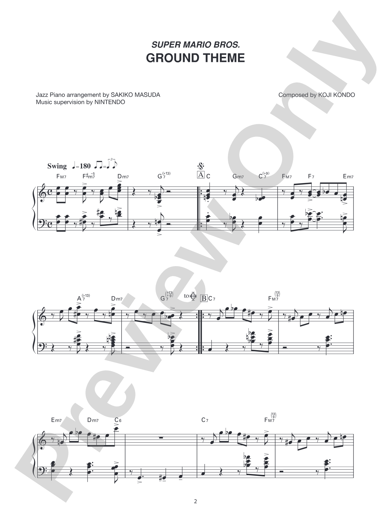 Super Mario Bros. Ground Theme: Piano