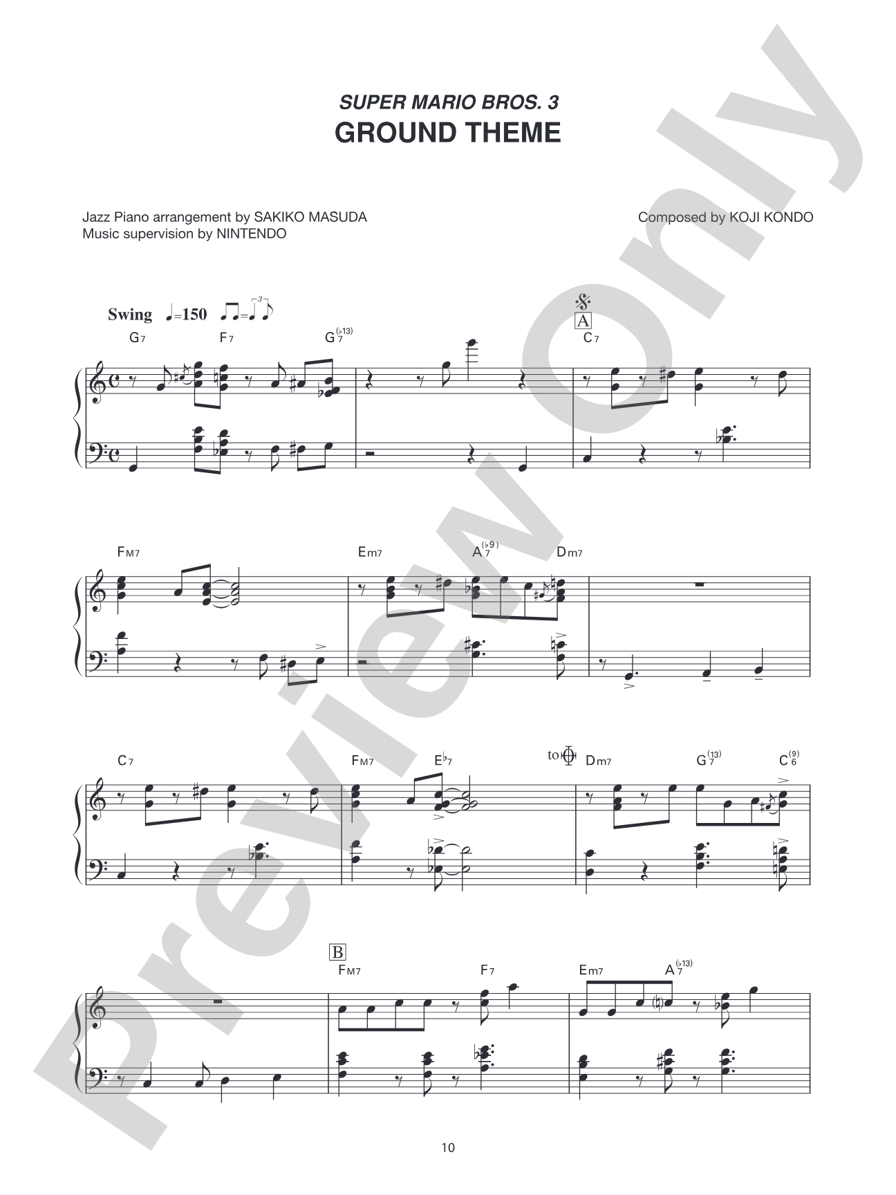 Super Mario Bros. 3 Ground Theme: Piano