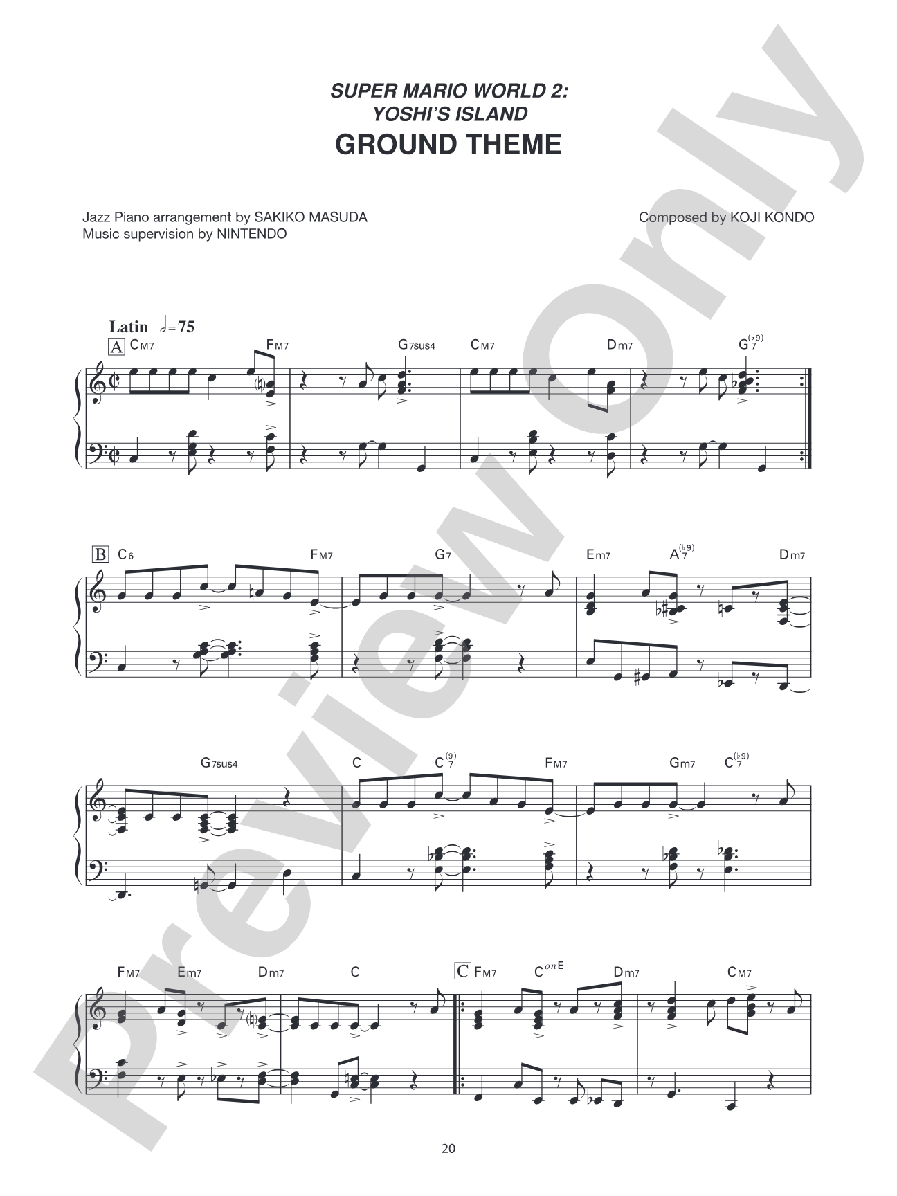 Super Mareio World 2: Yoshi's Island Ground Theme: Piano