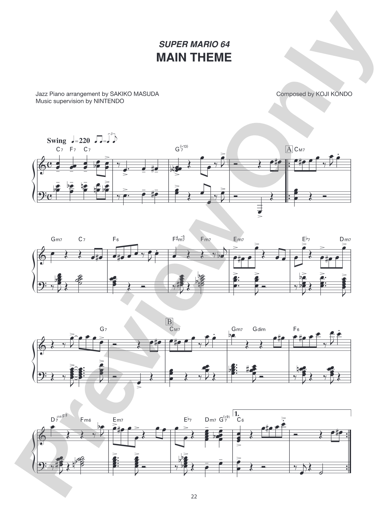 Super Mario 64 Main Theme: Piano