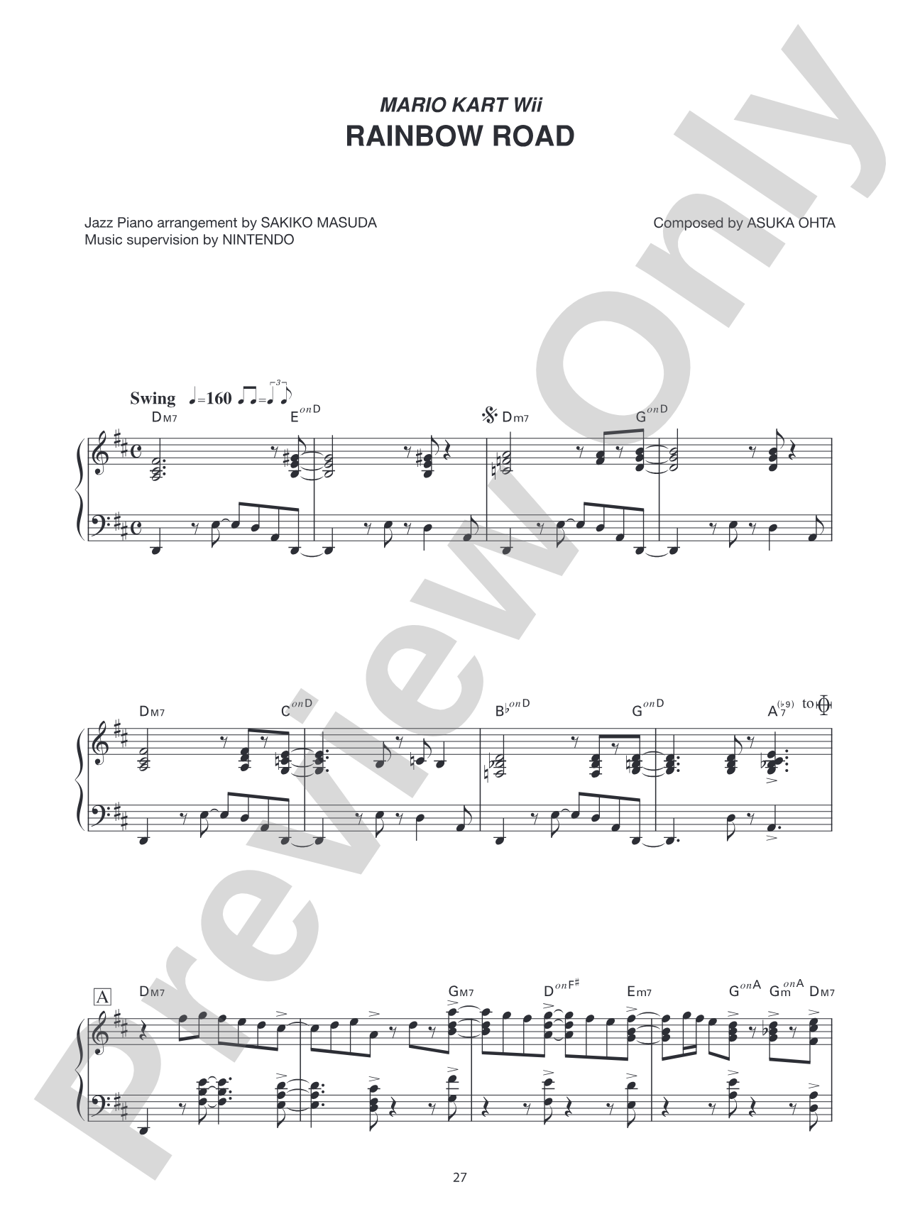 Mario Kart World Rainbow Road: Piano