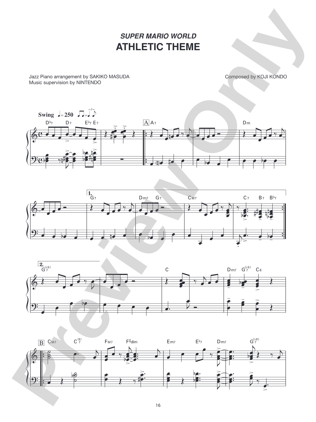 Super Mario World Athletic Theme: Piano