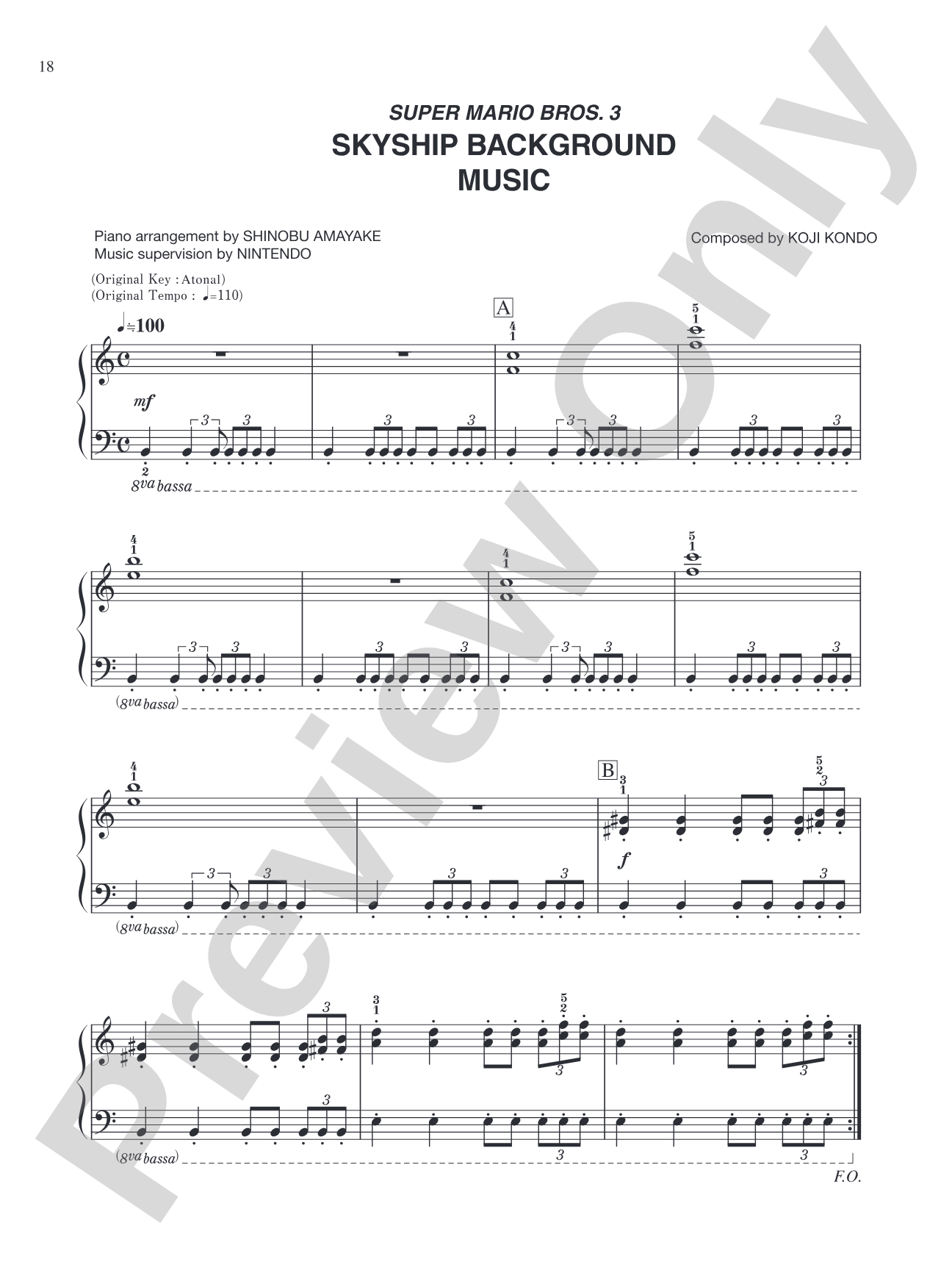 Super Mario Bros. 3 Skyship Background Music: Easy Piano