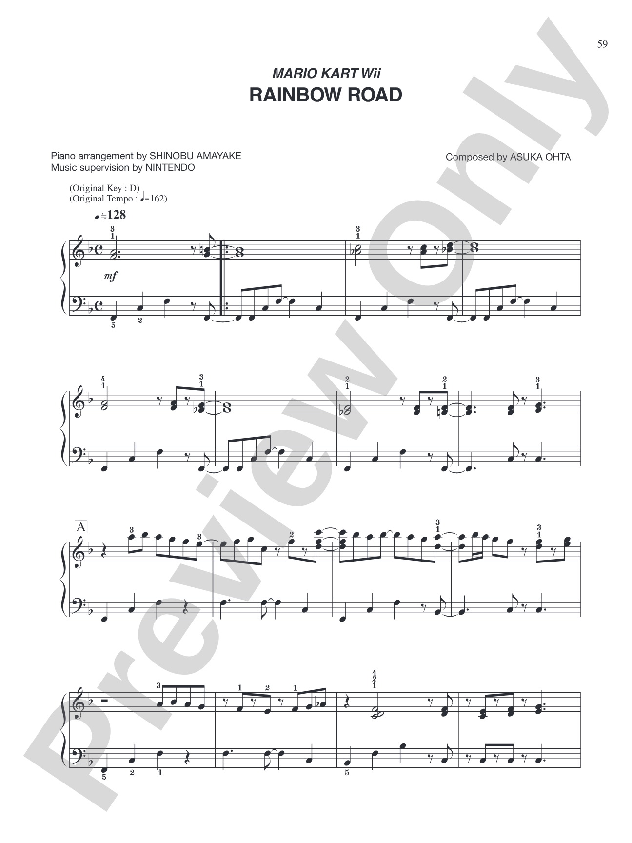 Mario Kart World Rainbow Road: Easy Piano