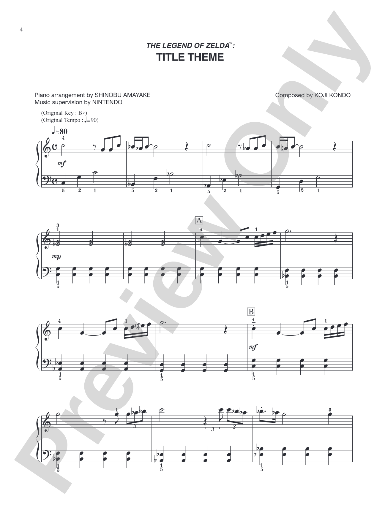 The Legend of Zelda™ Title Theme: Easy Piano