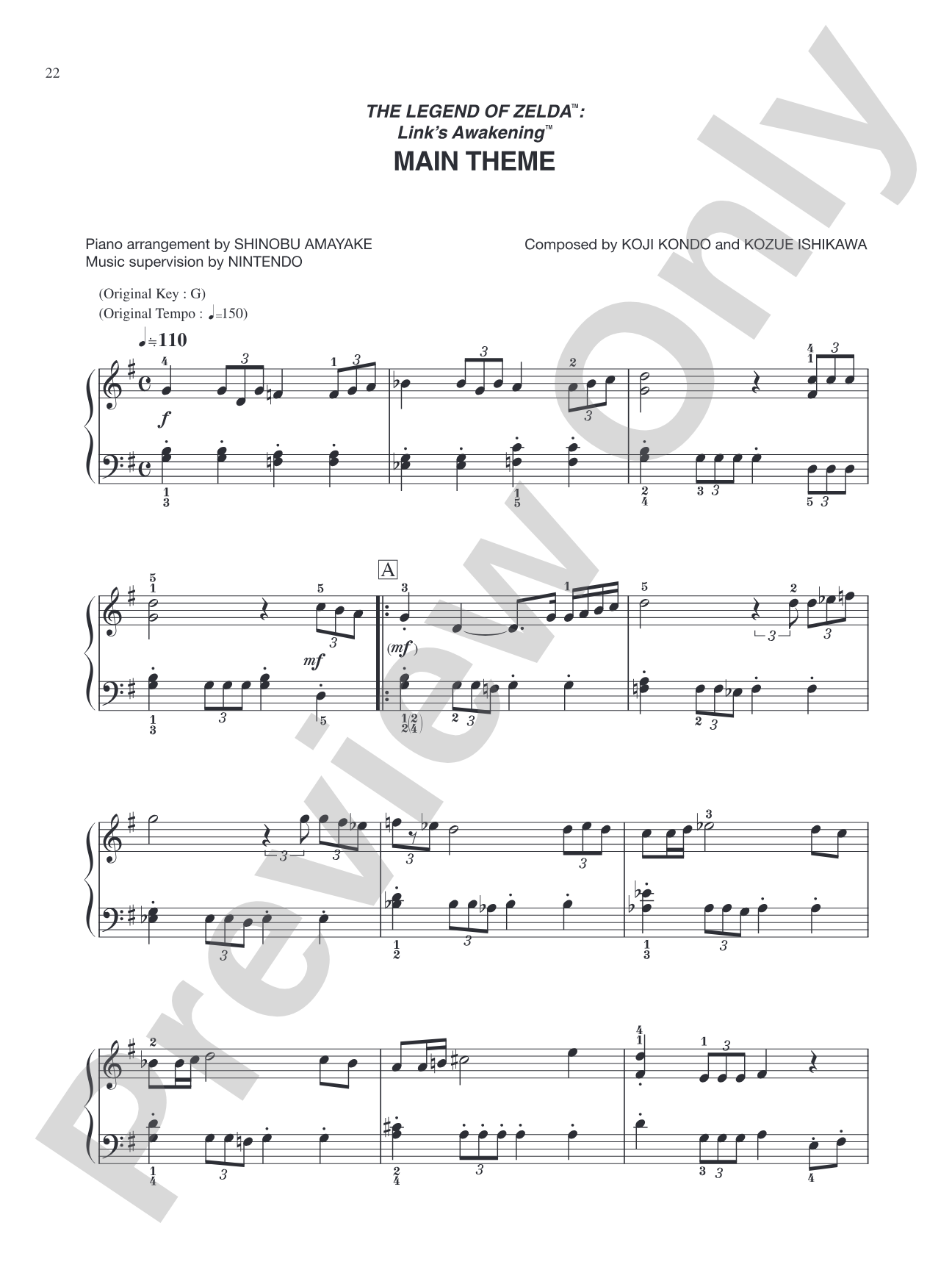 The Legend of Zelda™: Link's Awakening™ Main Theme: Easy Piano