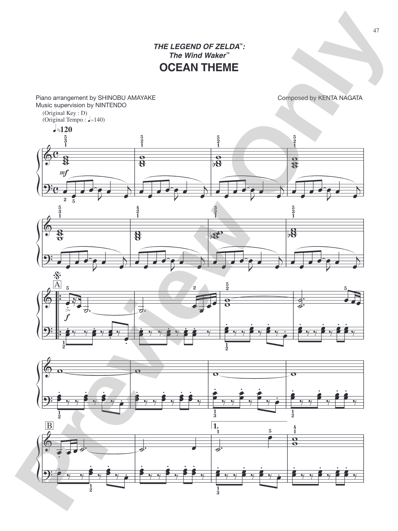 The Legend of Zelda™: The Wind Waker™ Ocean Theme: Easy Piano