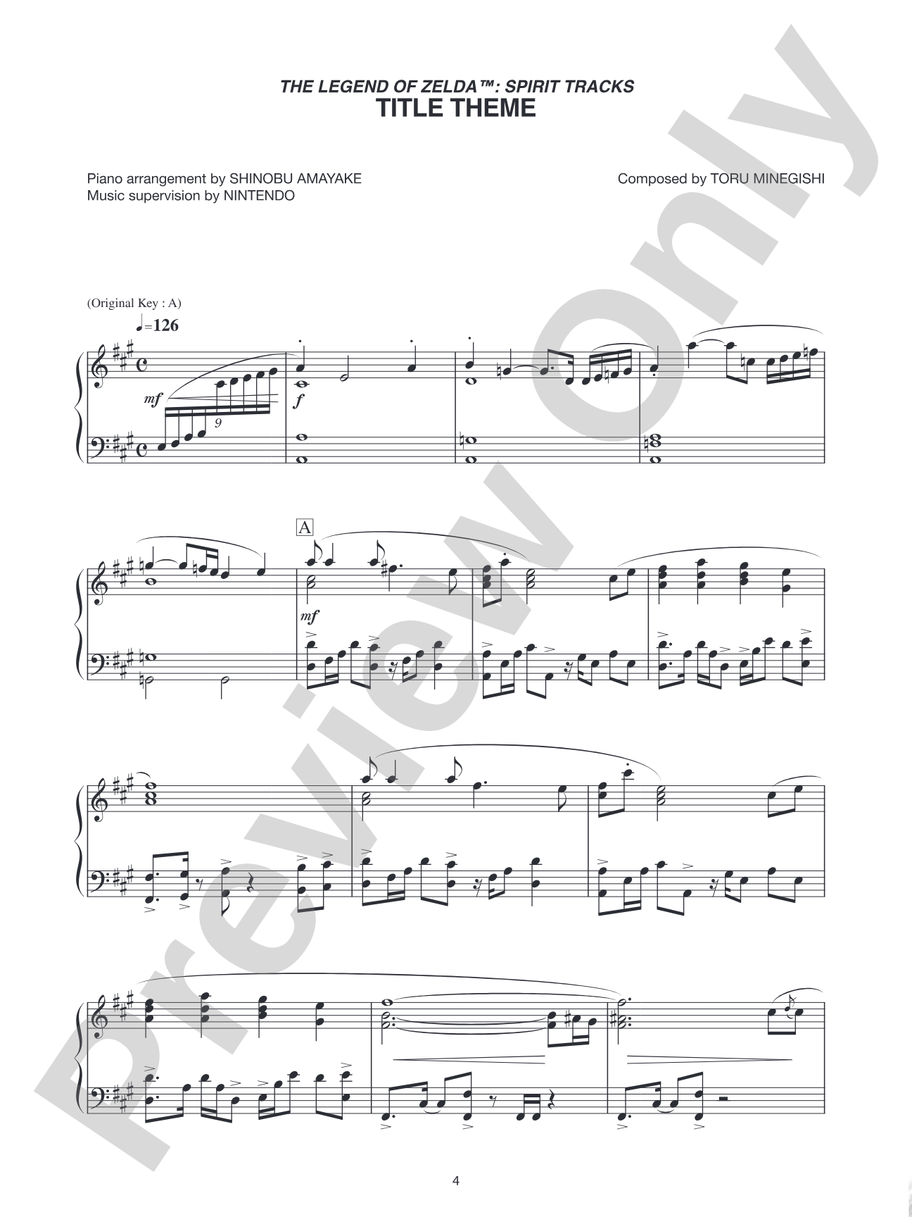 The Legend of Zelda™: Spirit Tracks Title Theme: Piano