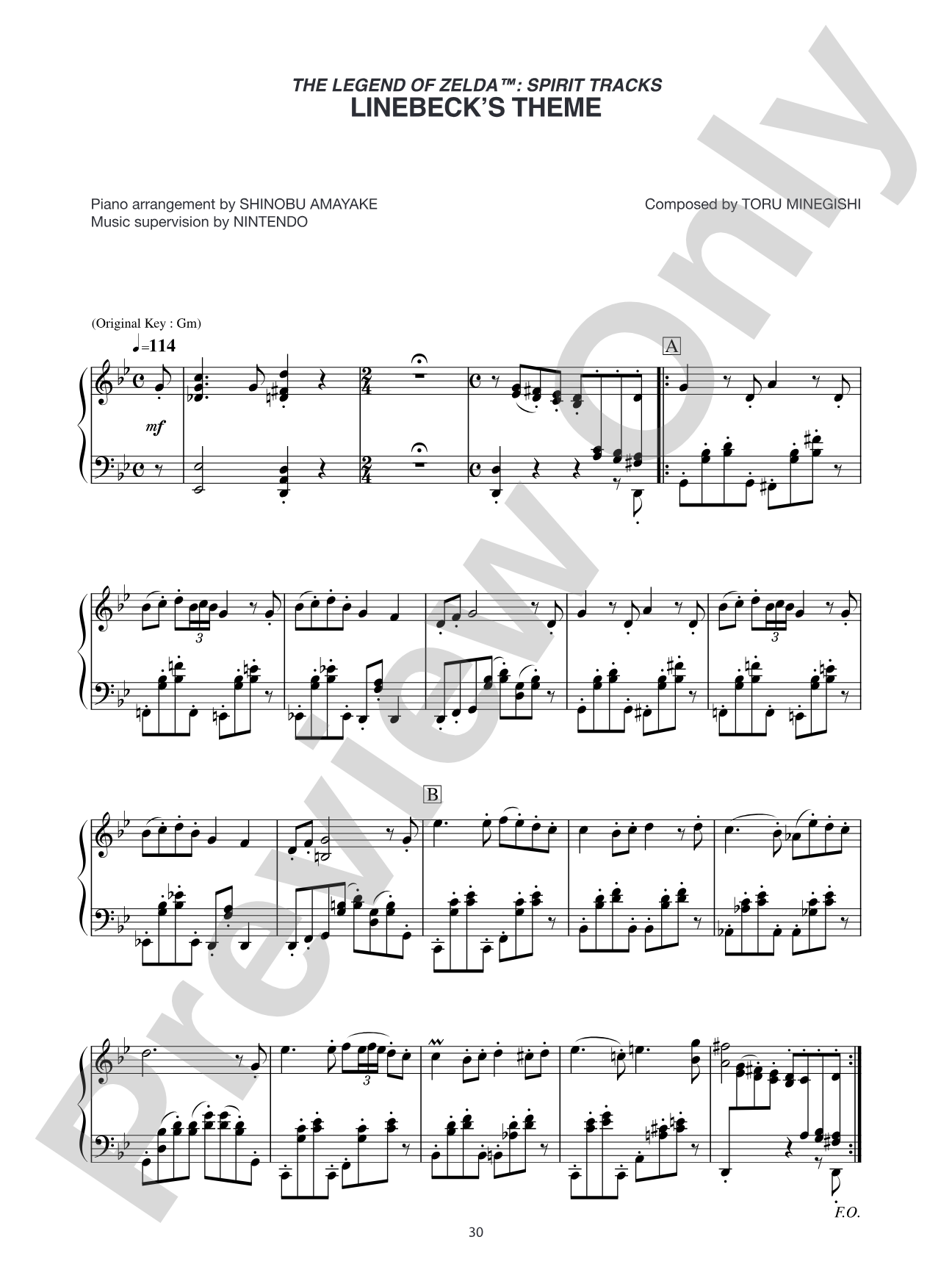 The Legend of Zelda™: Spirit Tracks Linebecks Theme: Piano