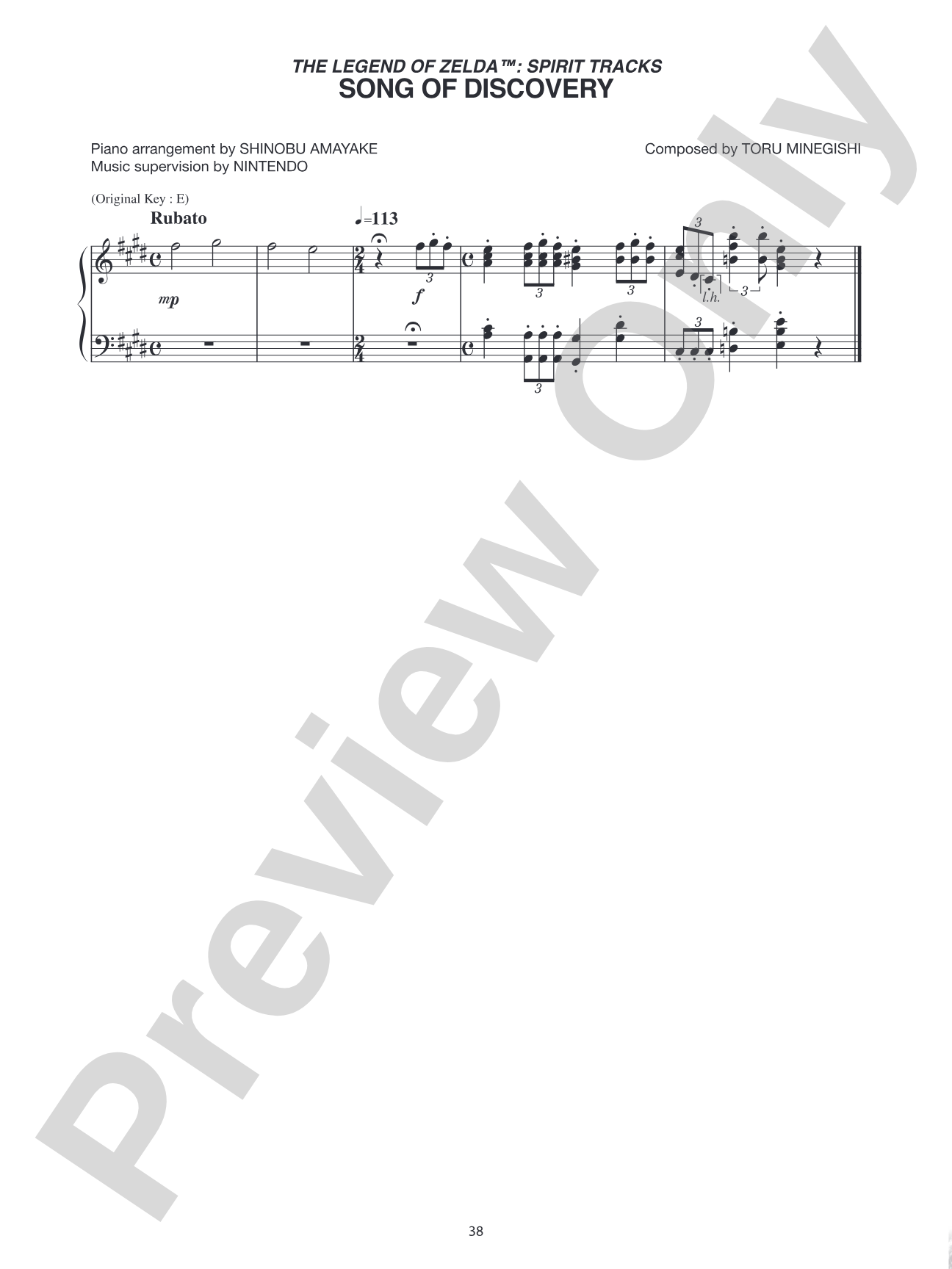 The Legend of Zelda™: Spirit Tracks Song of Discovery: Piano