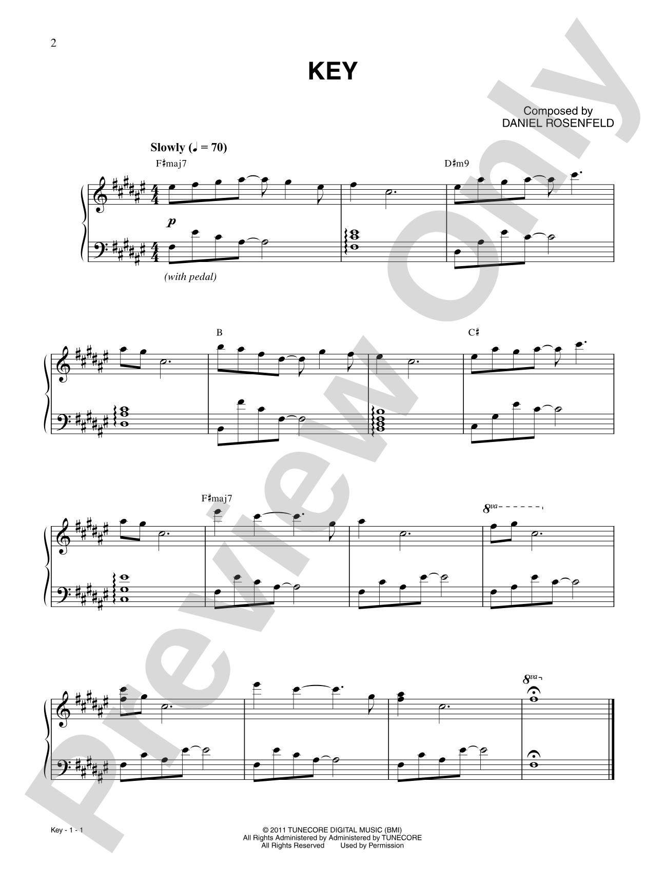 Key (from "Minecraft"): Piano