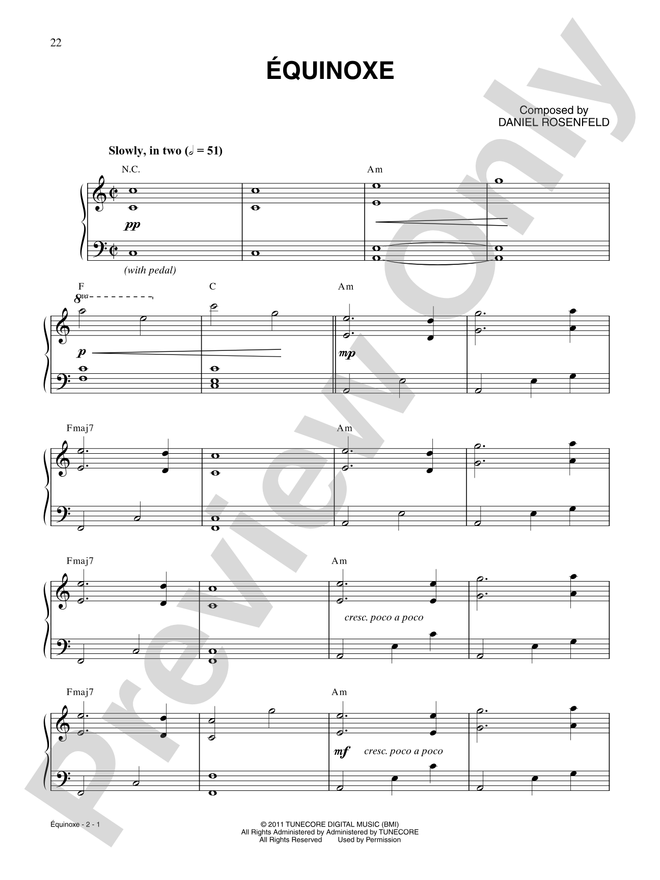 Equinoxe (from "Minecraft"): Piano