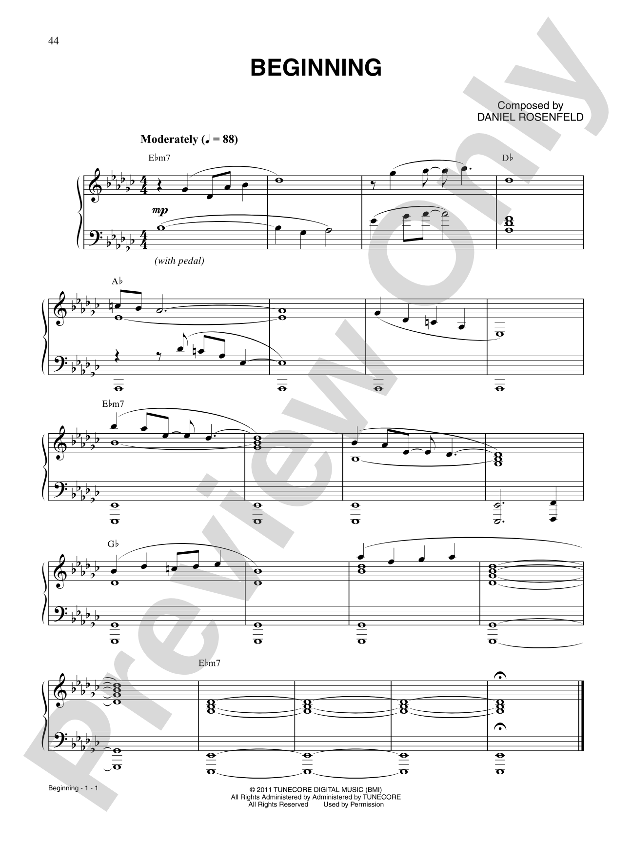Beginning (from "Minecraft"): Piano