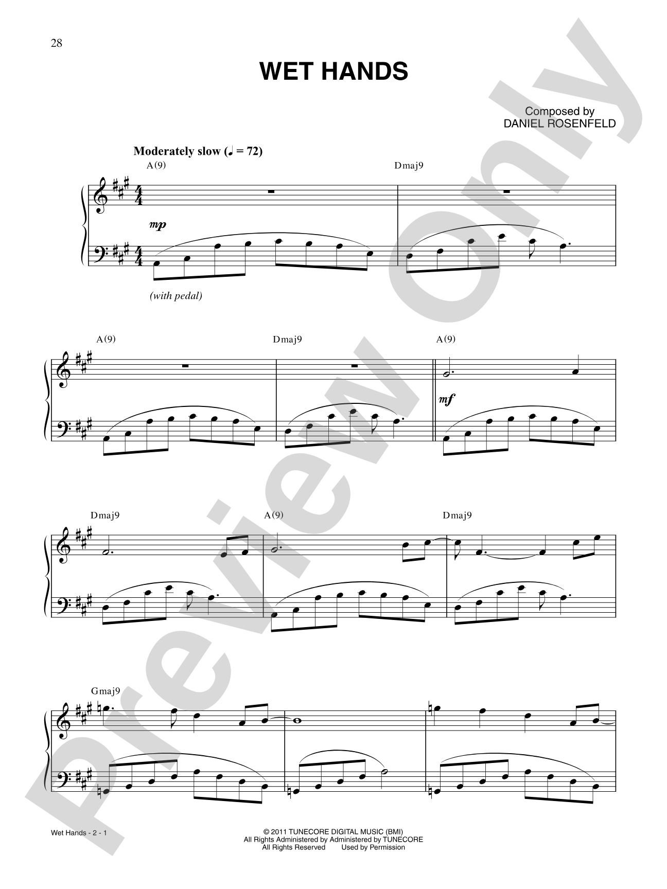 Wet Hands (from "Minecraft"): Piano