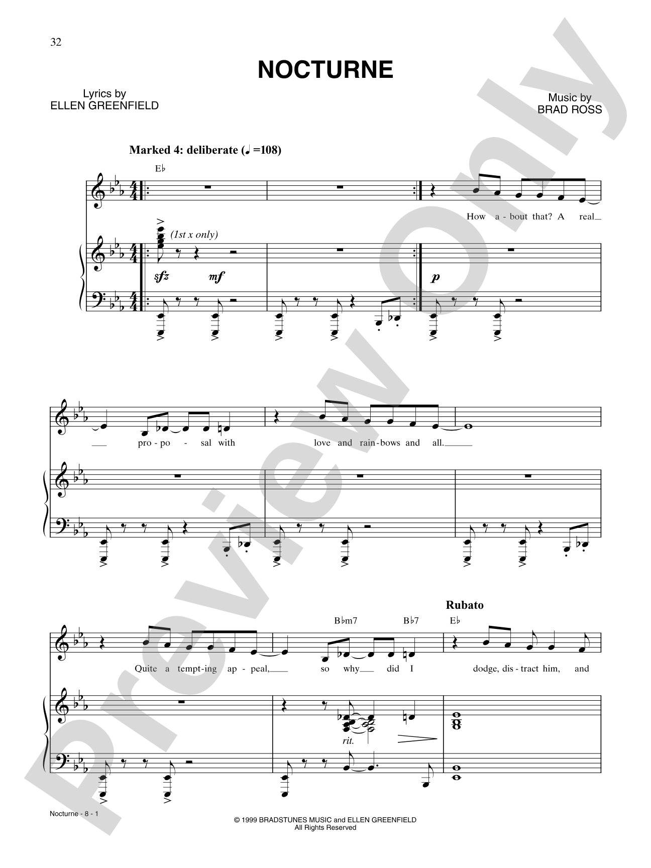 Nocturne: Piano/Vocal/Chords