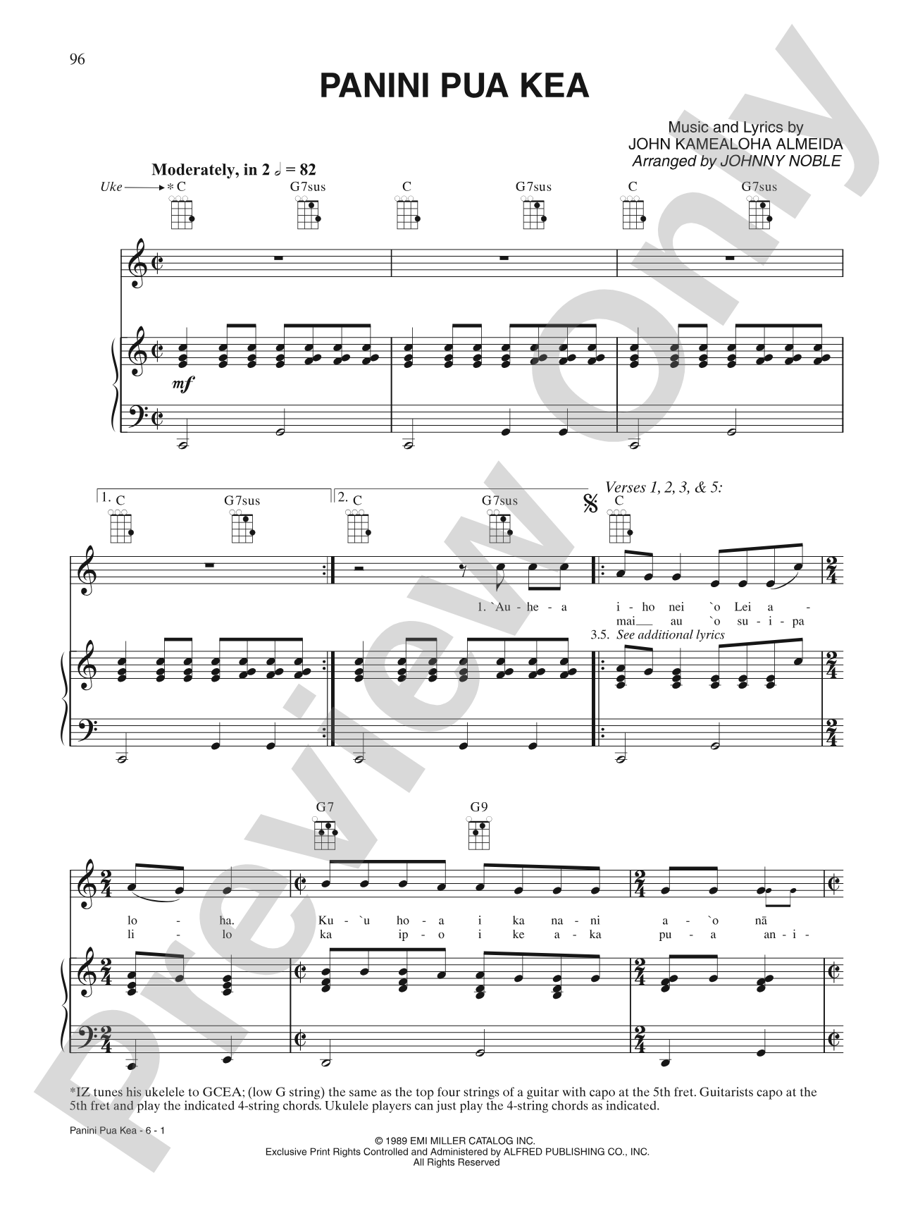 Panini Puakea: Piano/Vocal/Chords