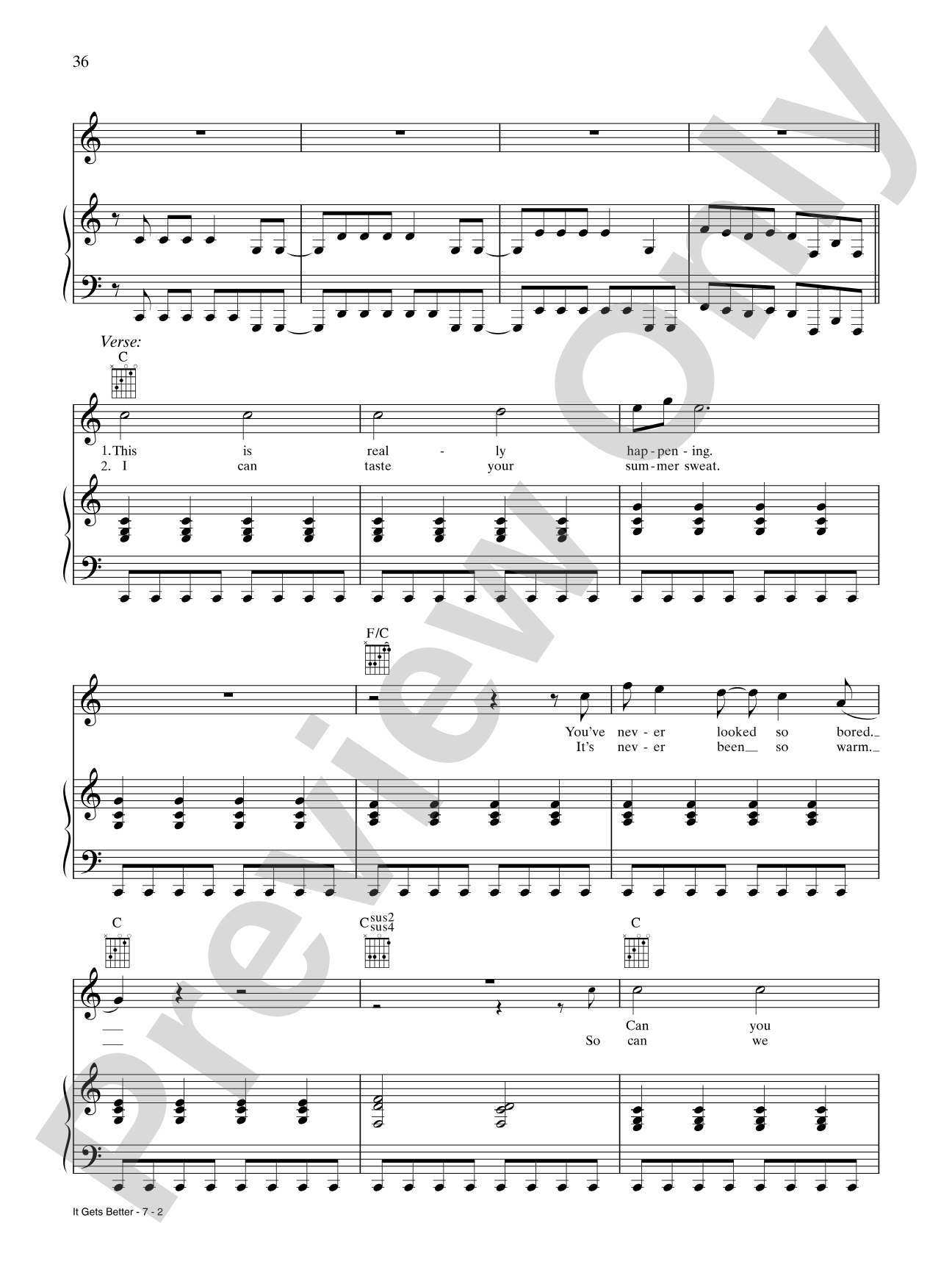 It Gets Better: Piano/Vocal/Chords