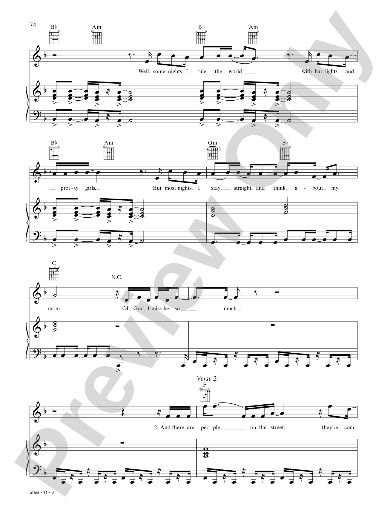 Stars: Piano/Vocal/Chords