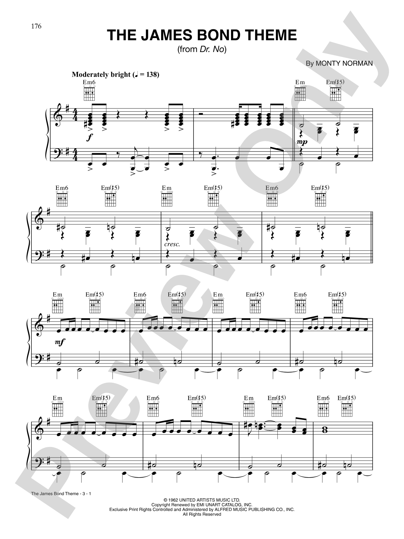 The James Bond Theme: Piano