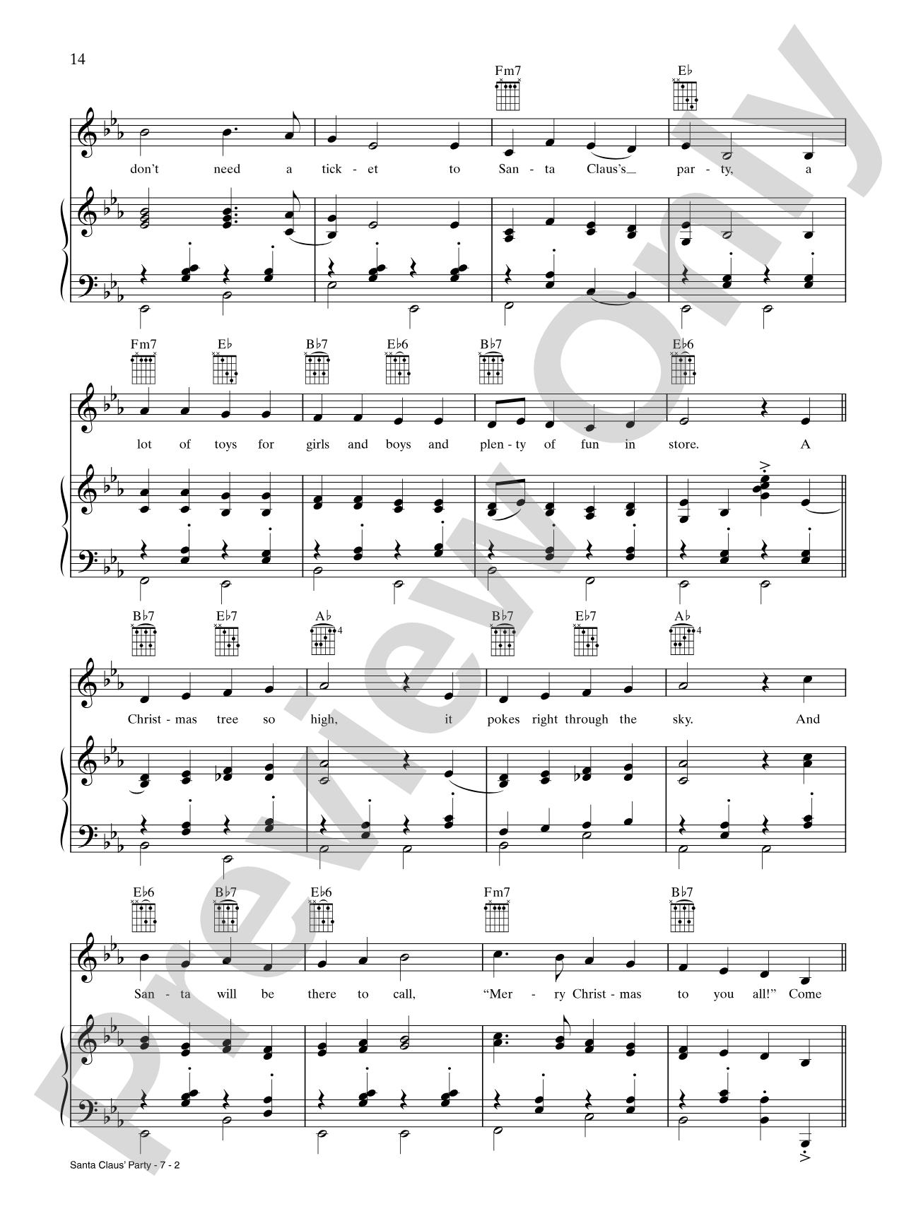 Santa Claus' Party: Piano/Vocal/Chords