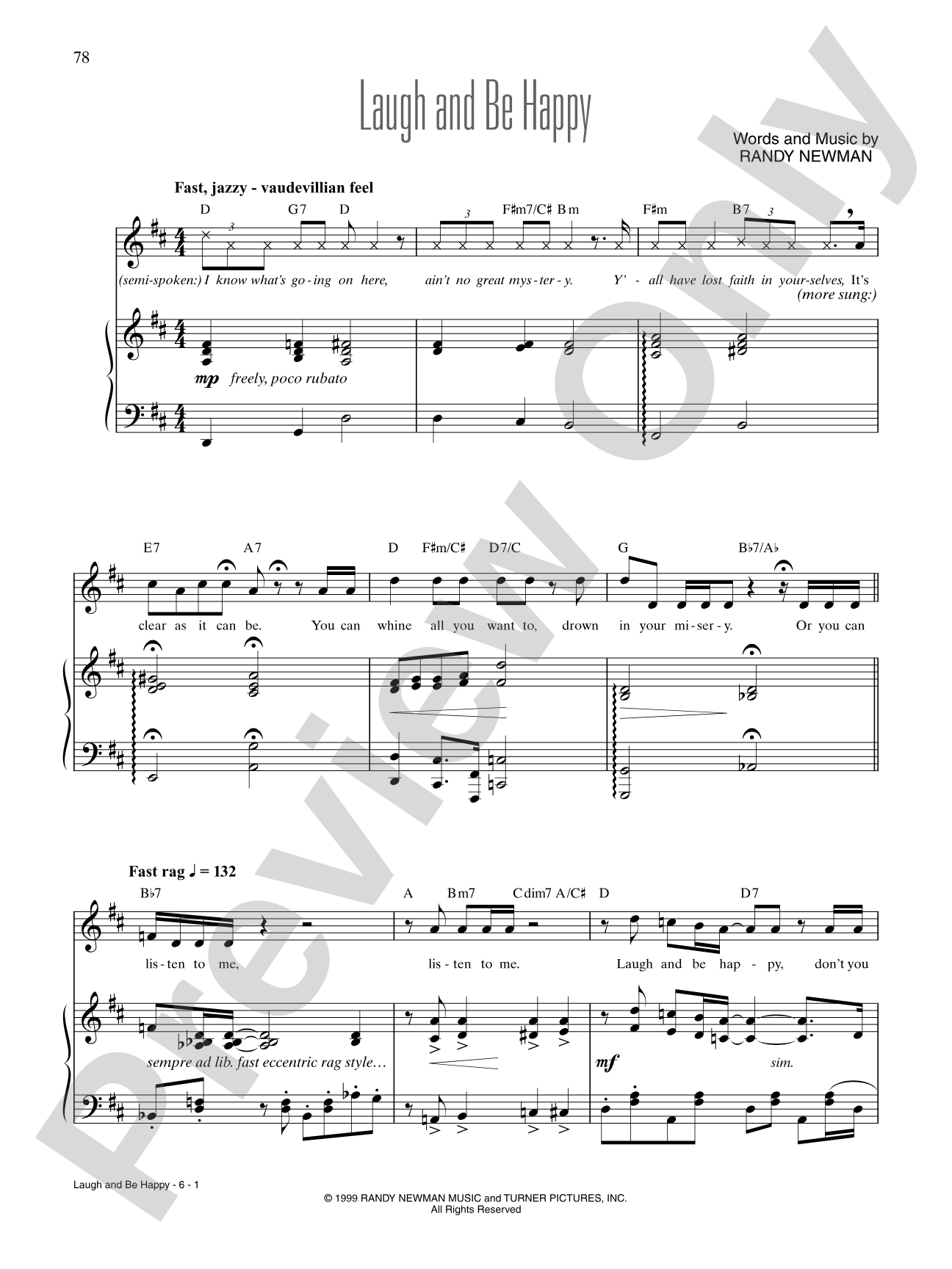 Laugh and Be Happy: Piano/Vocal/Chords