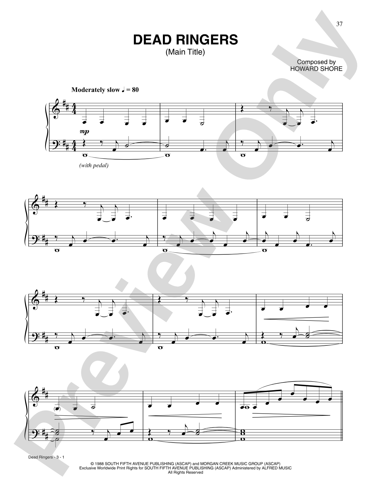 Dead Ringers (Main Title): Piano