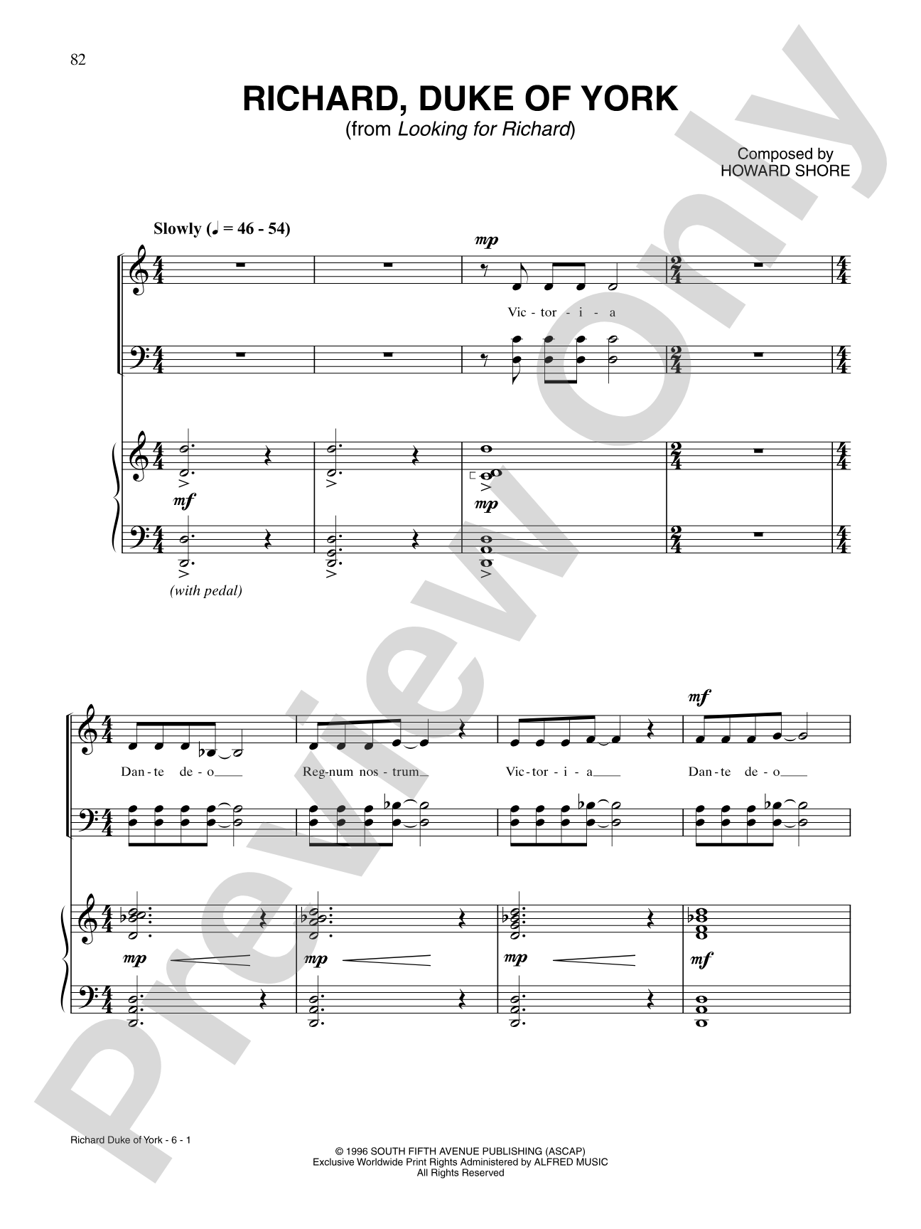 Richard, Duke of York: Piano/Vocal/Chords