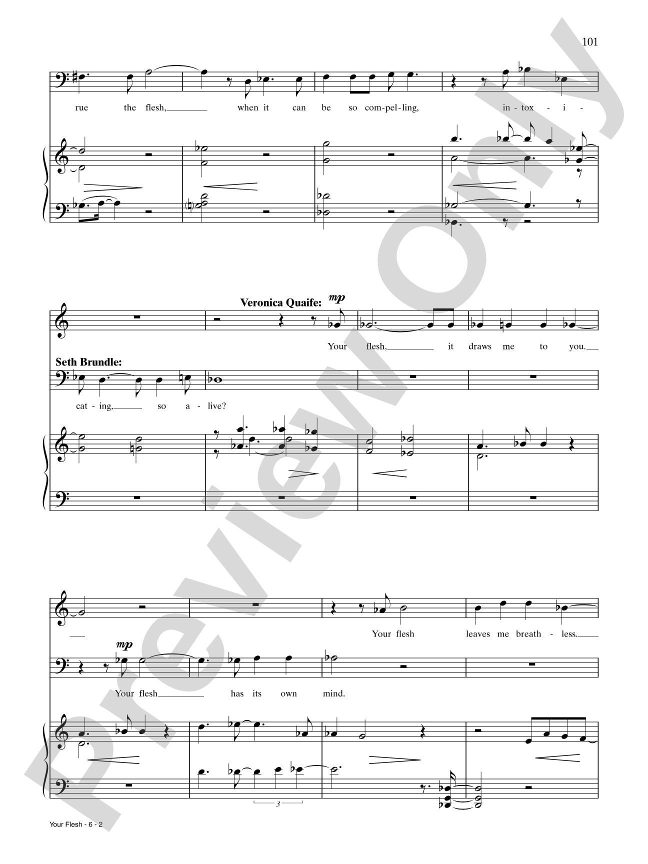 Your Flesh: Piano/Vocal/Chords