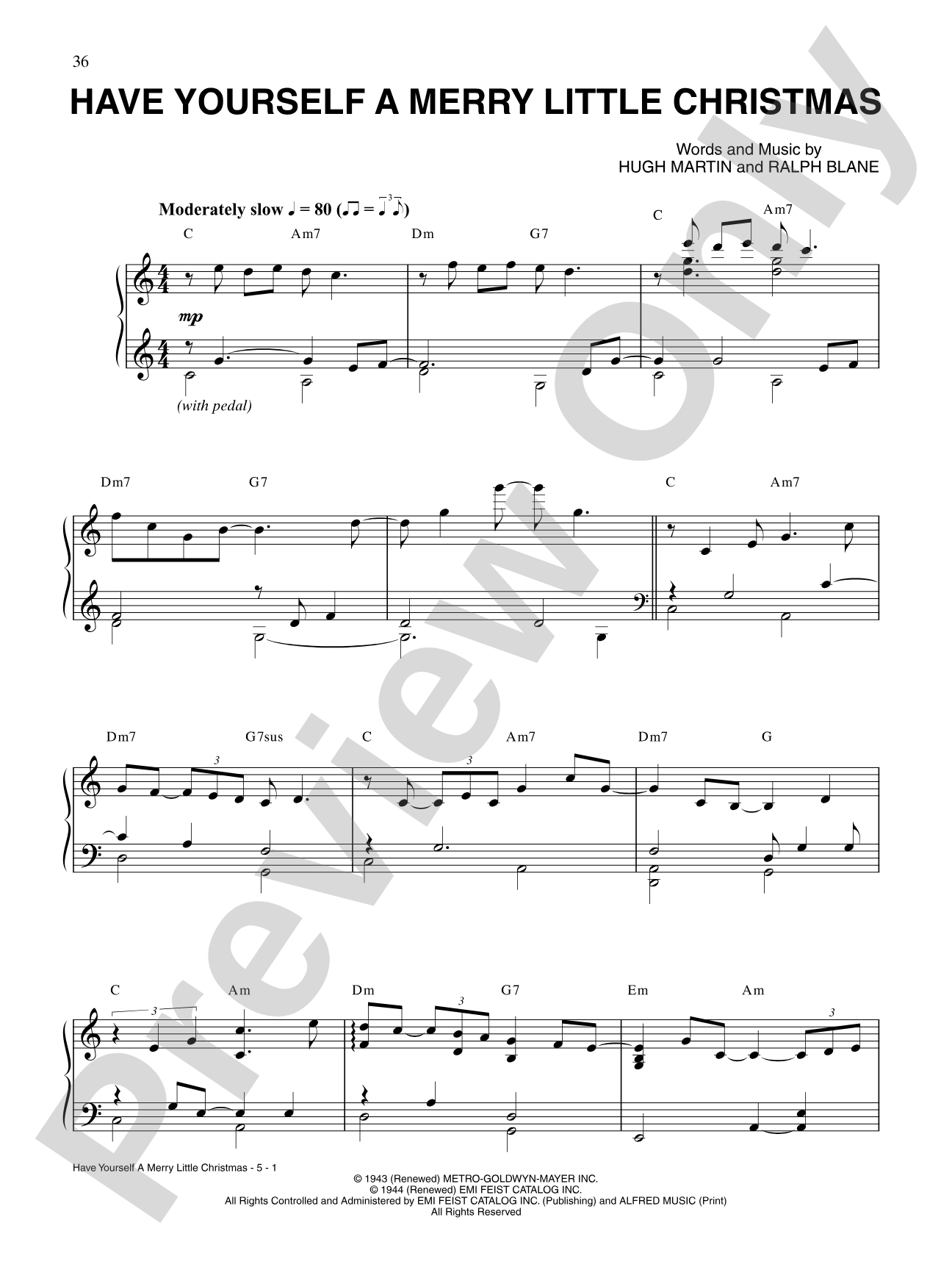 Have Yourself a Merry Little Christmas: Piano