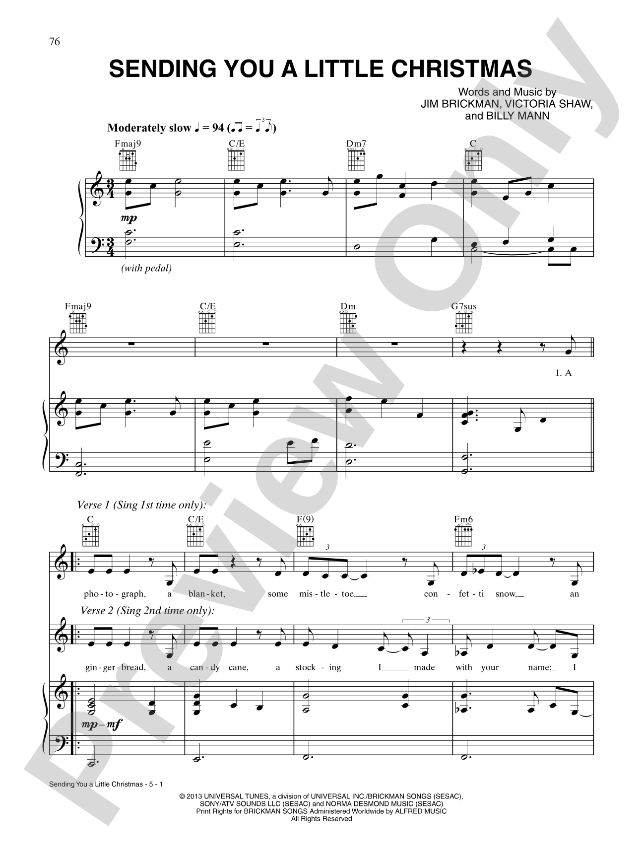 Sending You a Little Christmas: Piano
