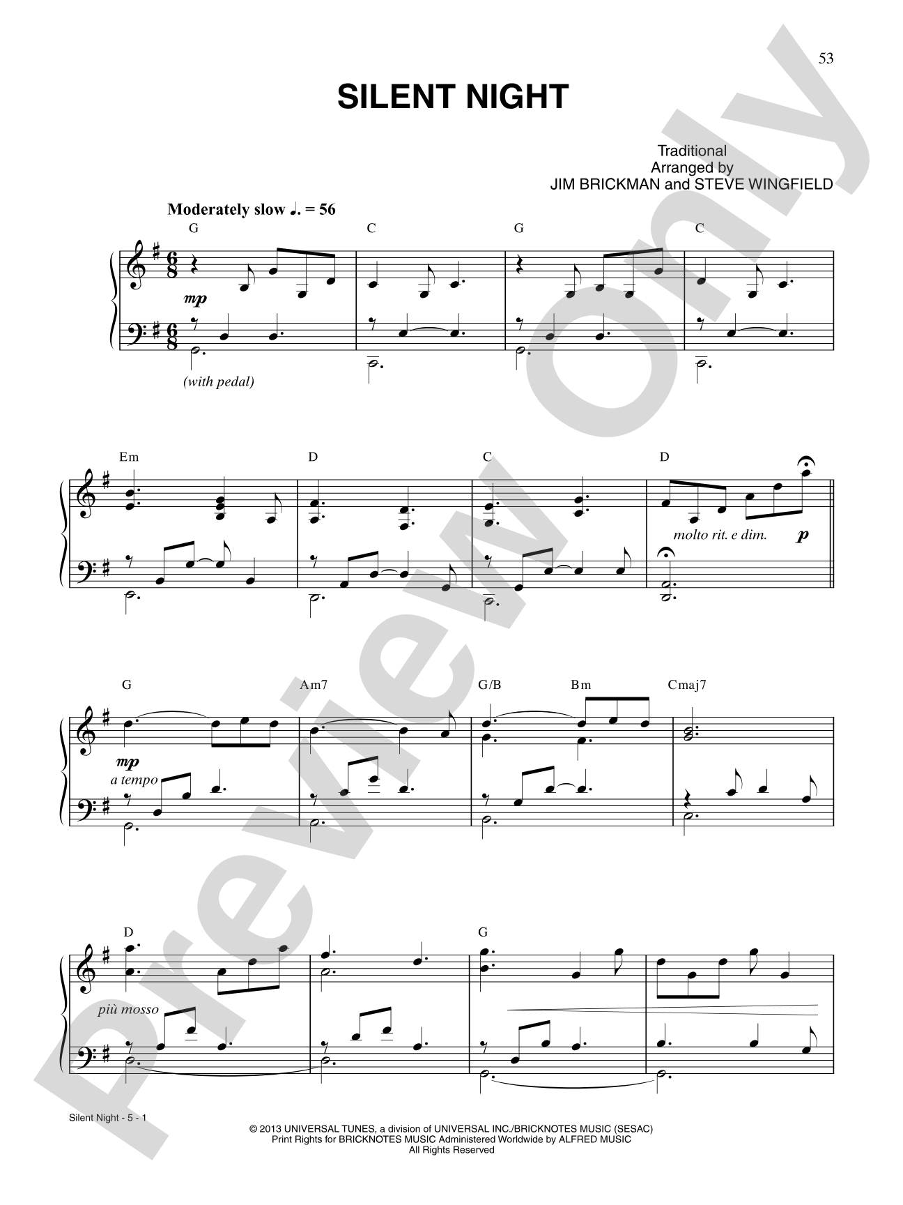 Silent Night: Piano