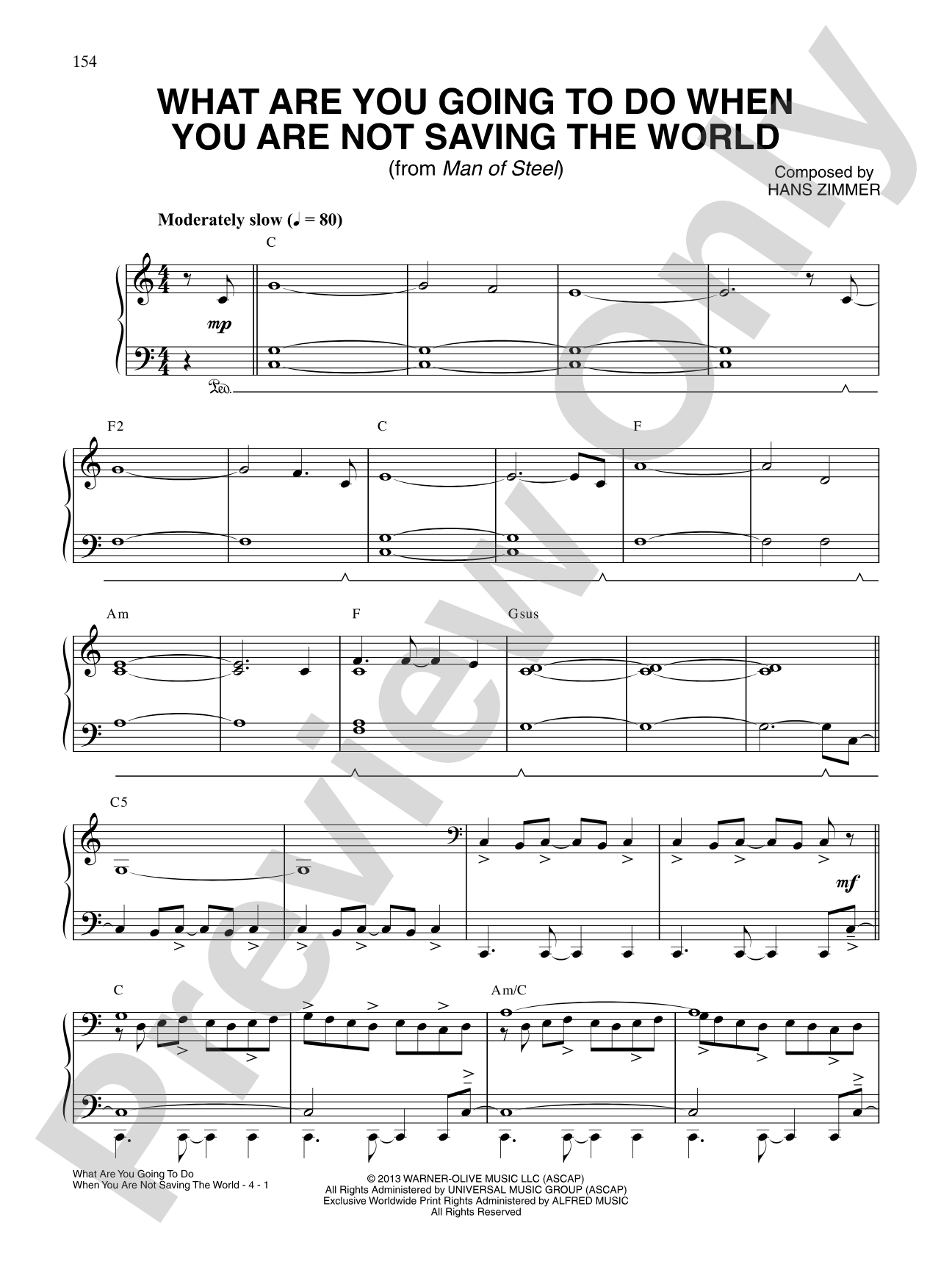 What are You Going to Do When You Are Not Saving the World: Piano