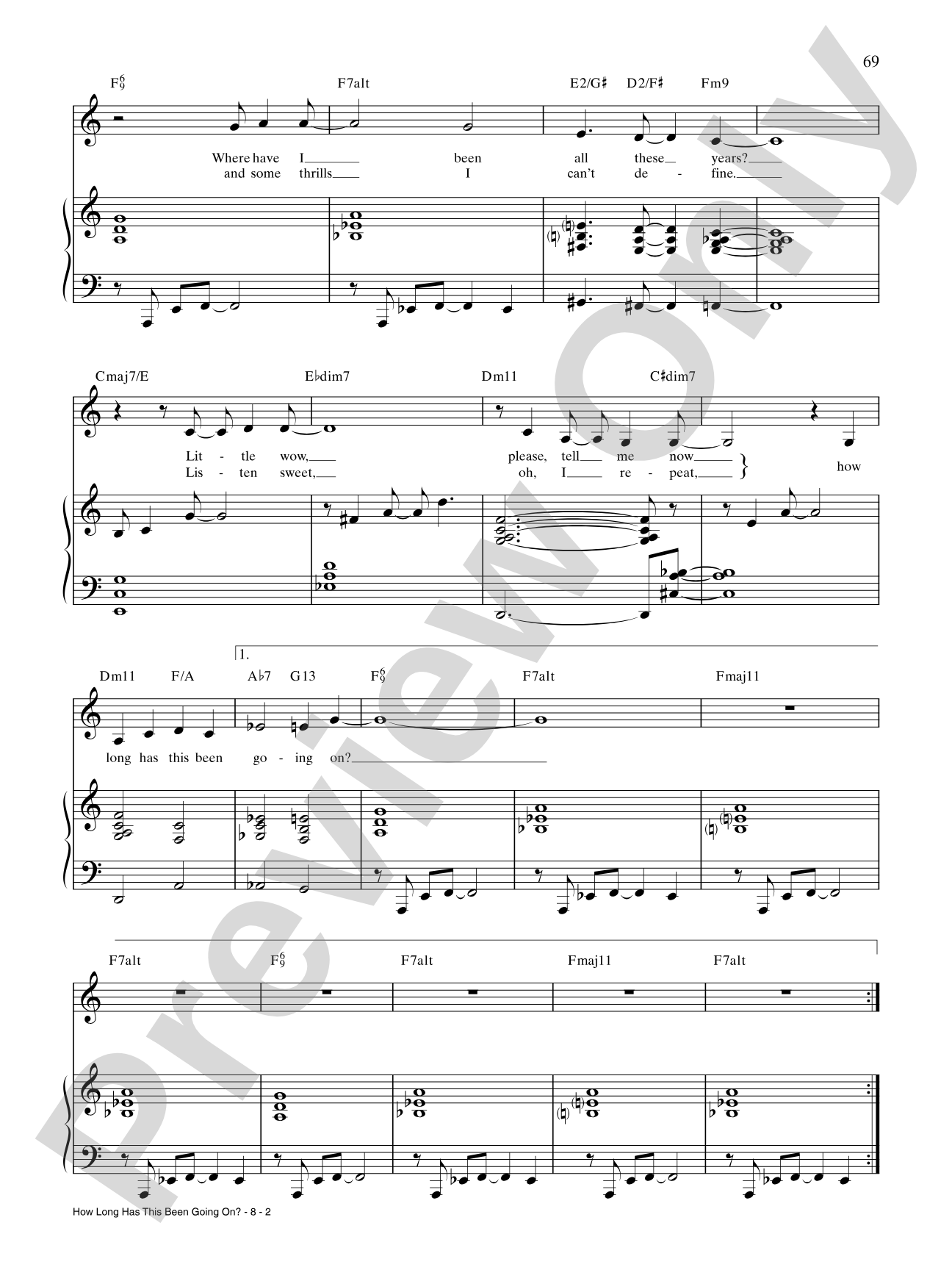 How Long Has This Been Going On?: Piano/Vocal/Chords