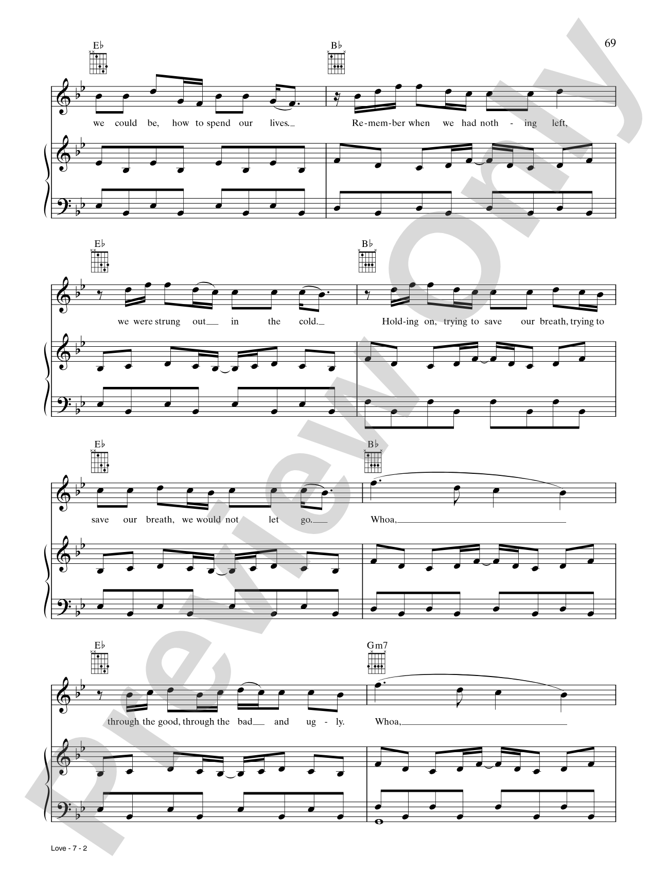 Love: Piano/Vocal/Chords