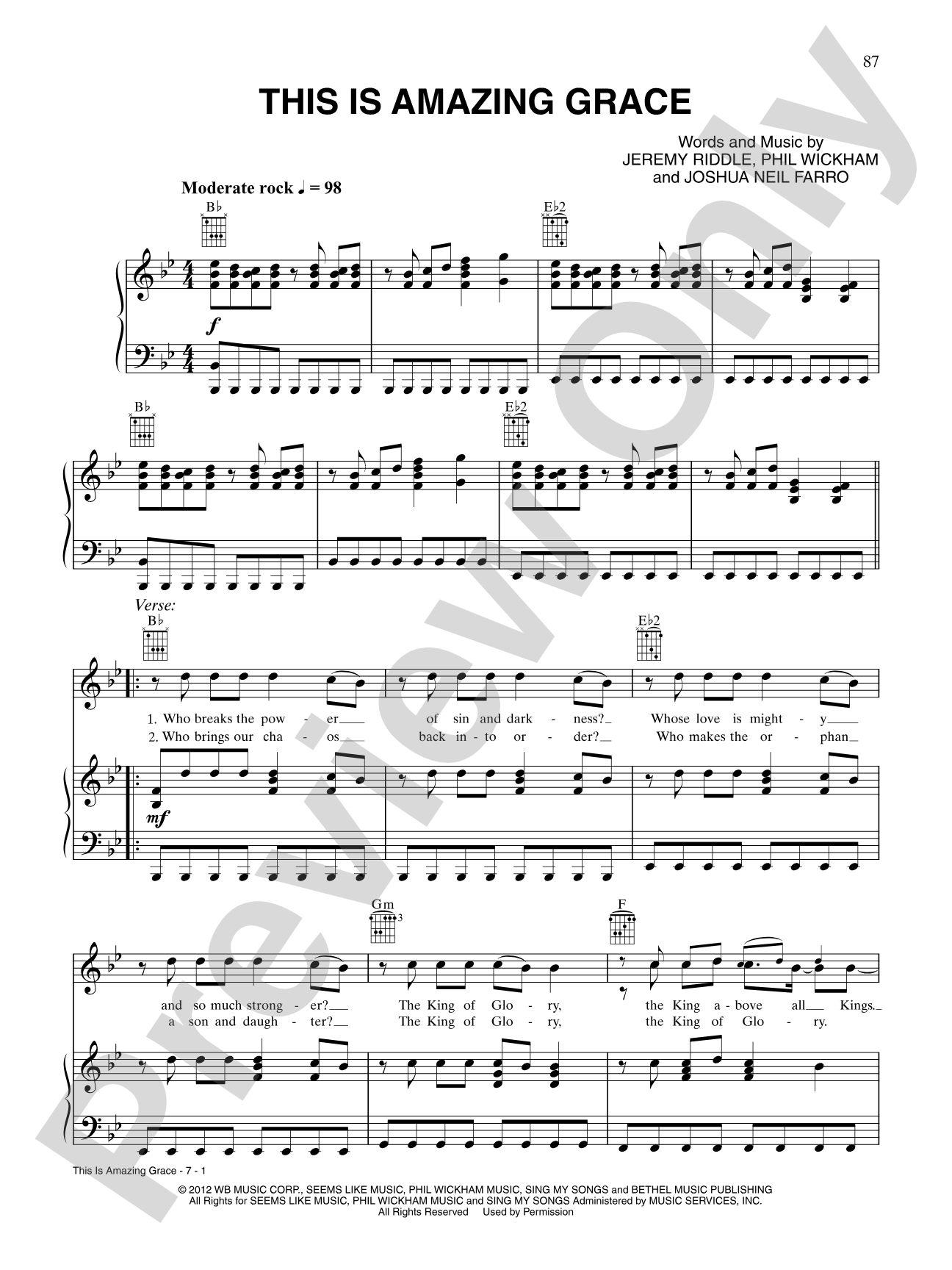 This Is Amazing Grace: Piano/Vocal/Chords