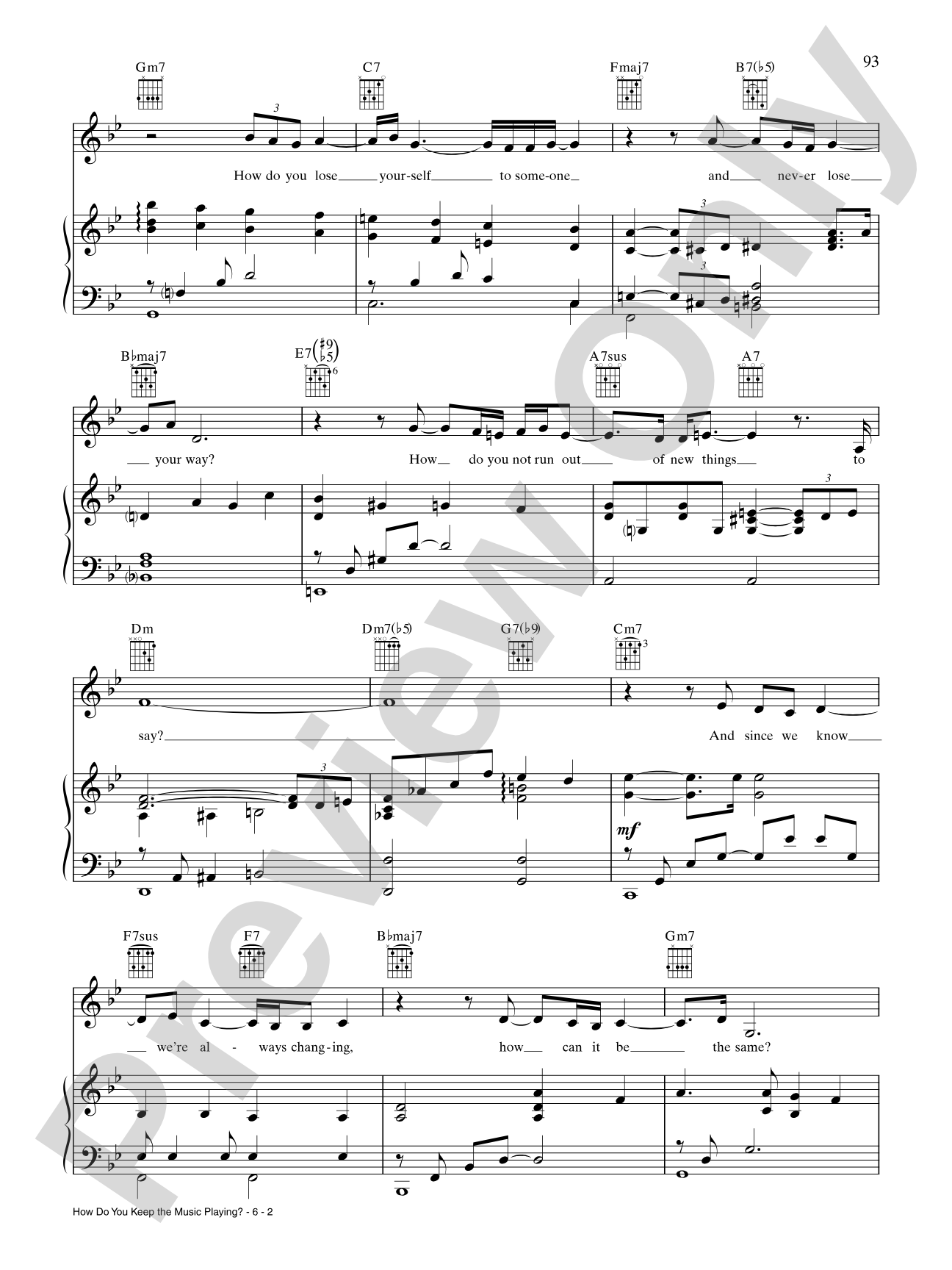 How Do You Keep the Music Playing?: Piano/Vocal/Chords