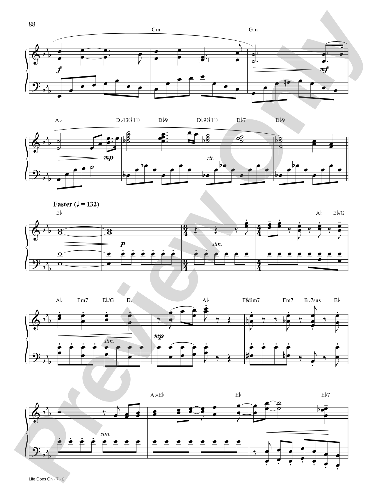 Life Goes On: Piano