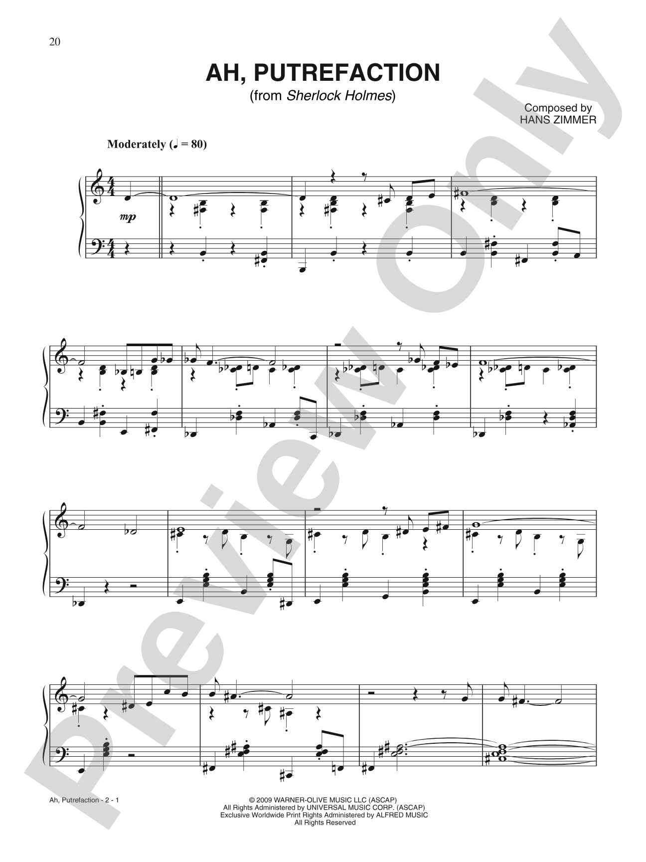 Ah, Putrefaction: Piano