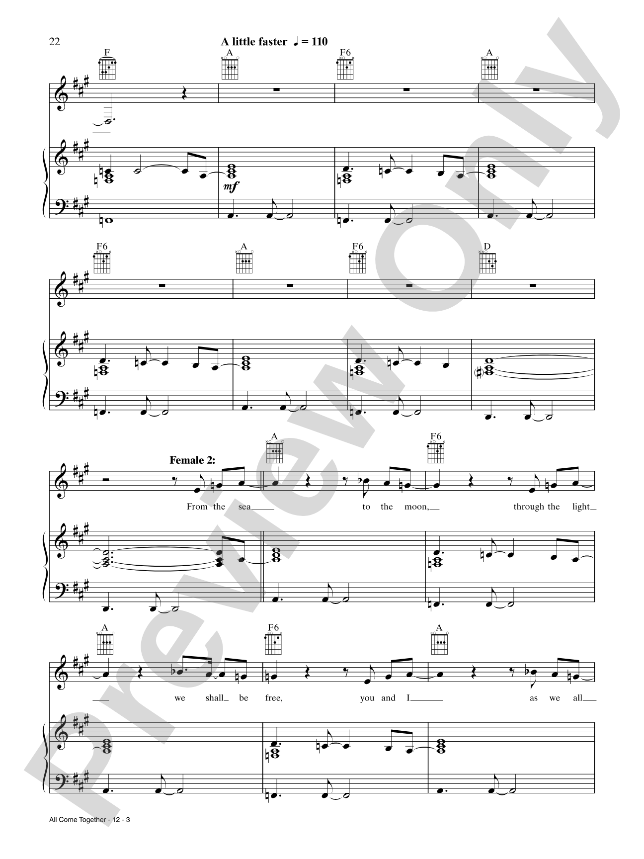 All Come Together: Piano/Vocal/Chords