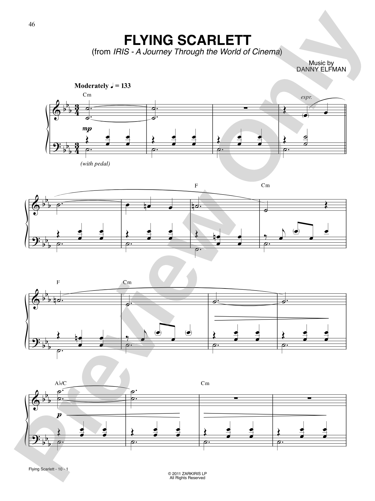 Flying Scarlett: Piano/Vocal/Chords